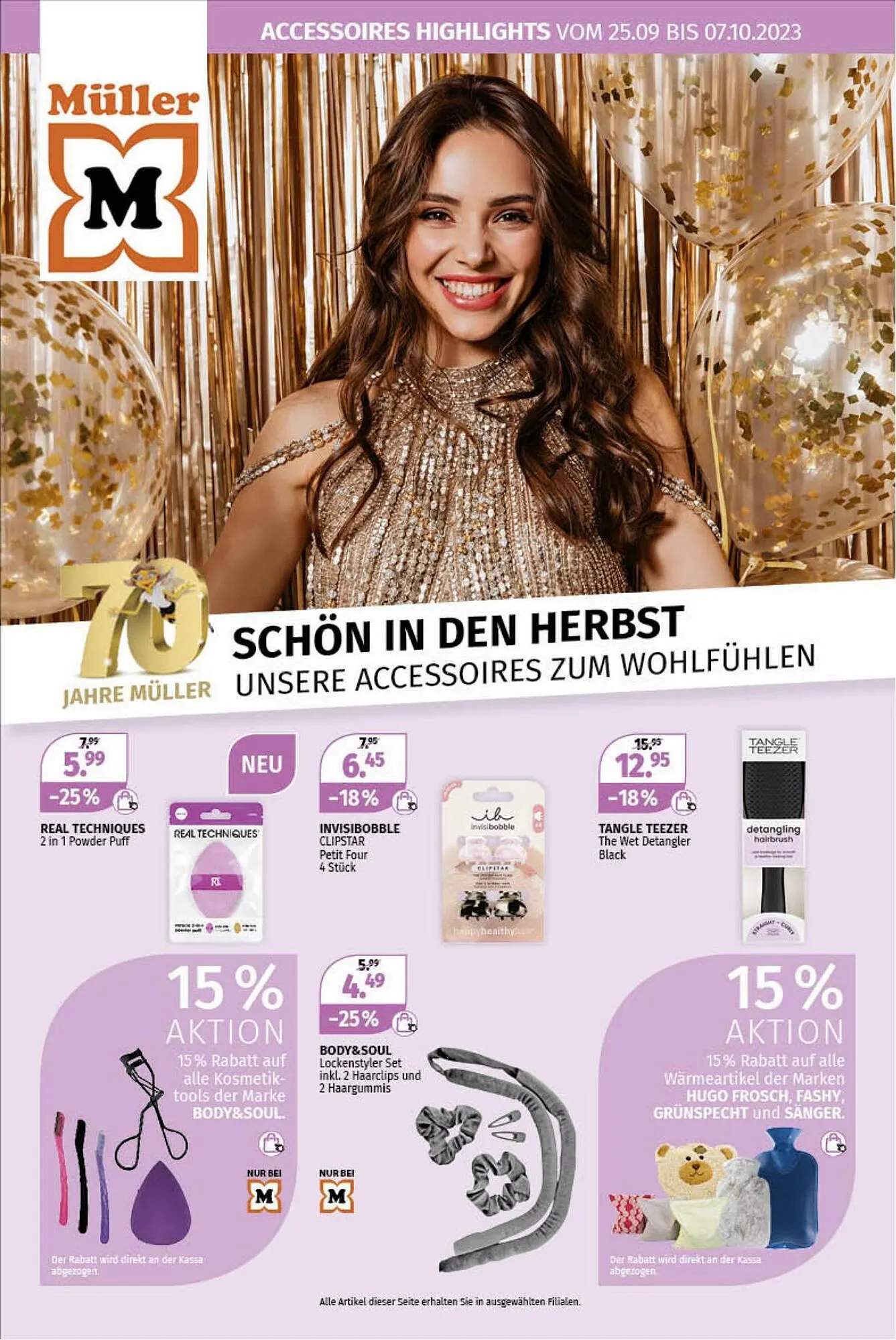 Müller Flugblatt von 25. September bis 7. Oktober 2023 - Flugblätt seite  1