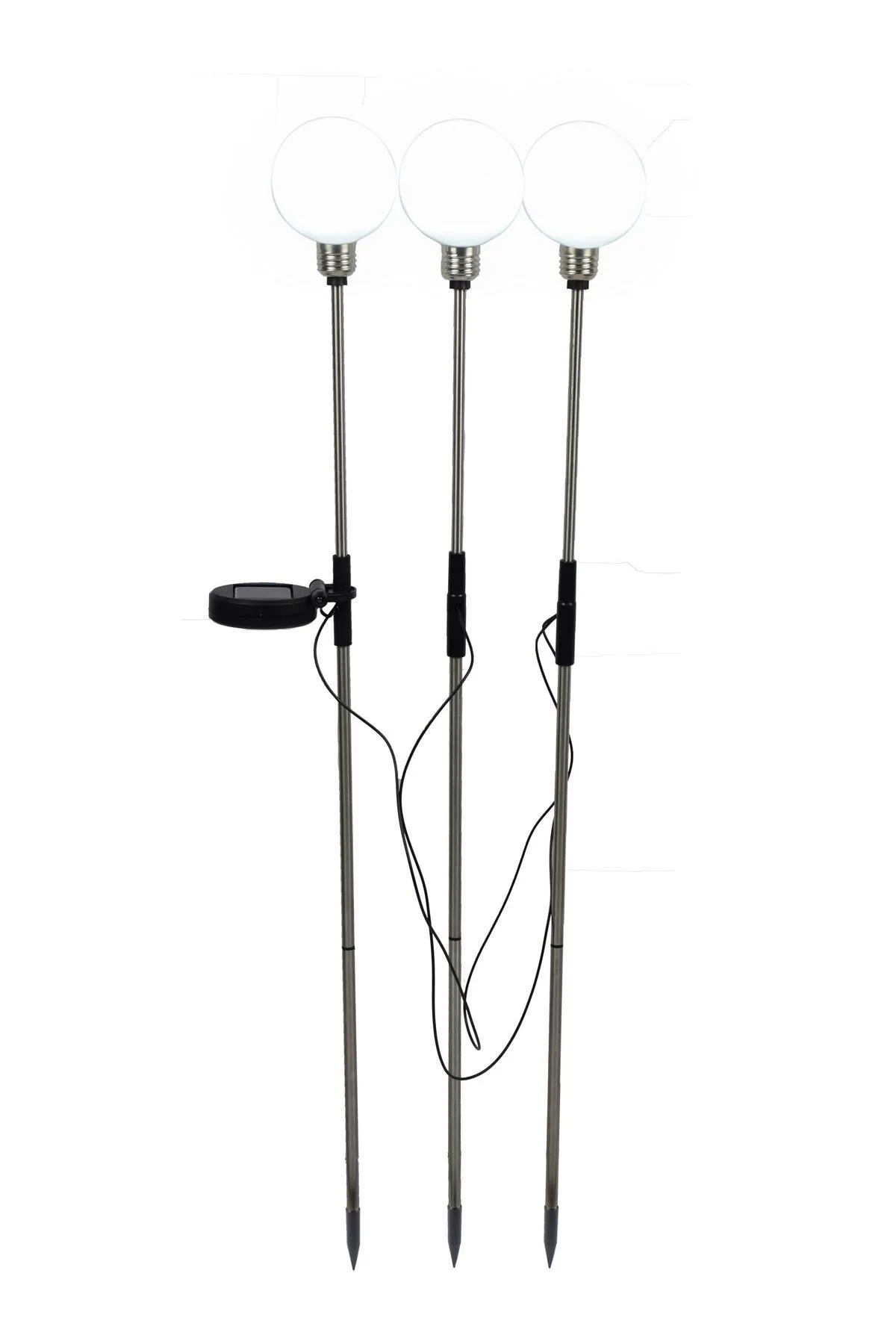 Solarleuchte Qiml in Schwarz/Weiß max. 0,18 Watt