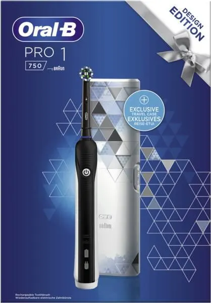 Oral-B Elektrische Zahnbürste Pro 1 750 Black Design Edition