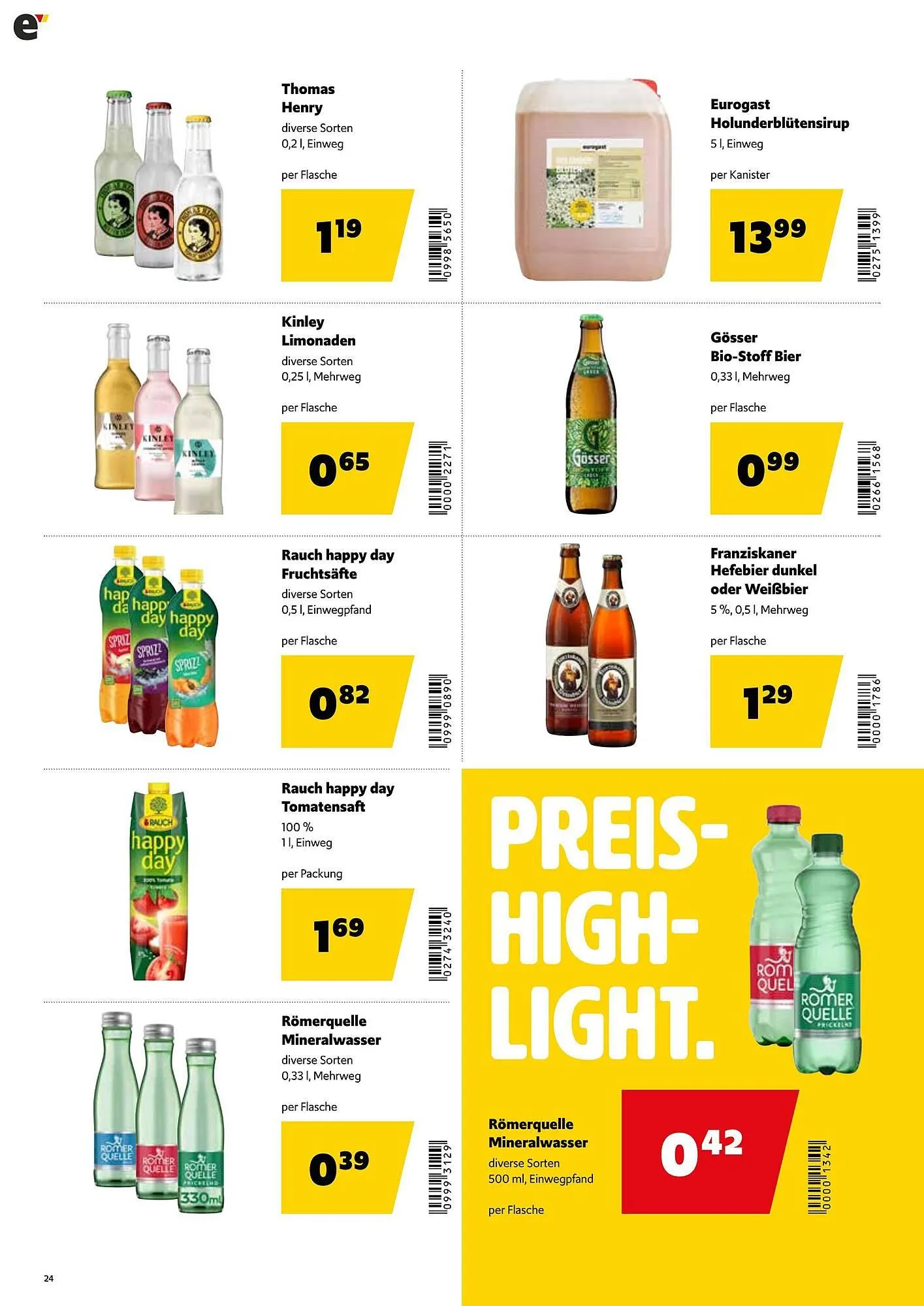 Eurogast Grissemann Flugblatt von 23. März bis 4. April 2026 - Flugblätt seite  24