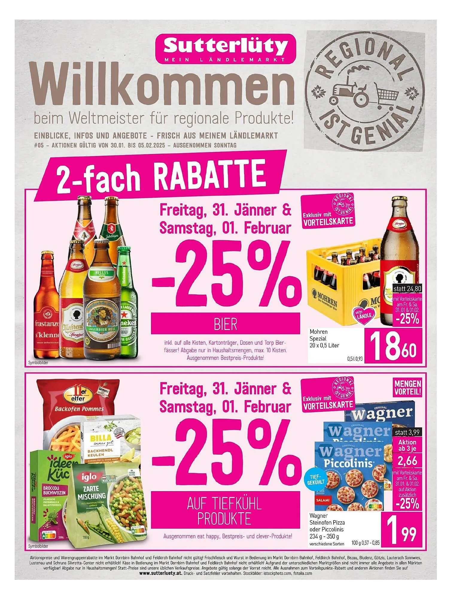 Sutterlüty Flugblatt von 30. Jänner bis 5. Februar 2025 - Flugblätt seite  1