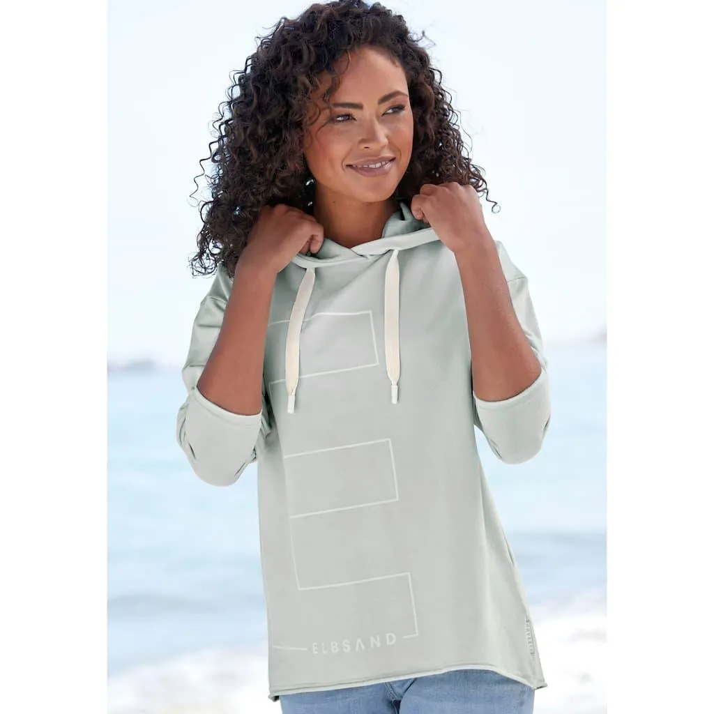 Elbsand Kapuzensweatshirt »Dea«, , Hoodie mit Logodruck vorne