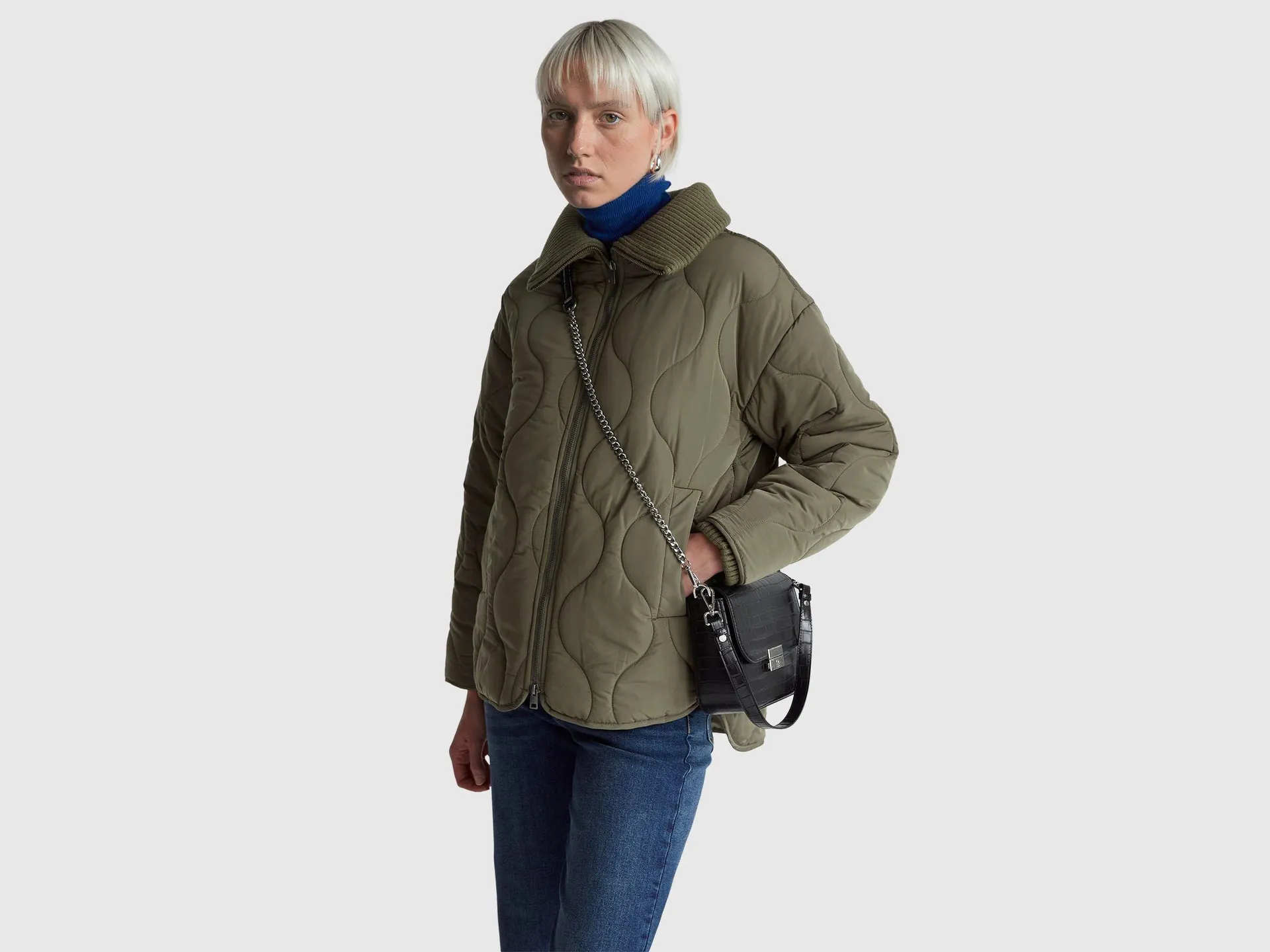 Gesteppte Nylonjacke