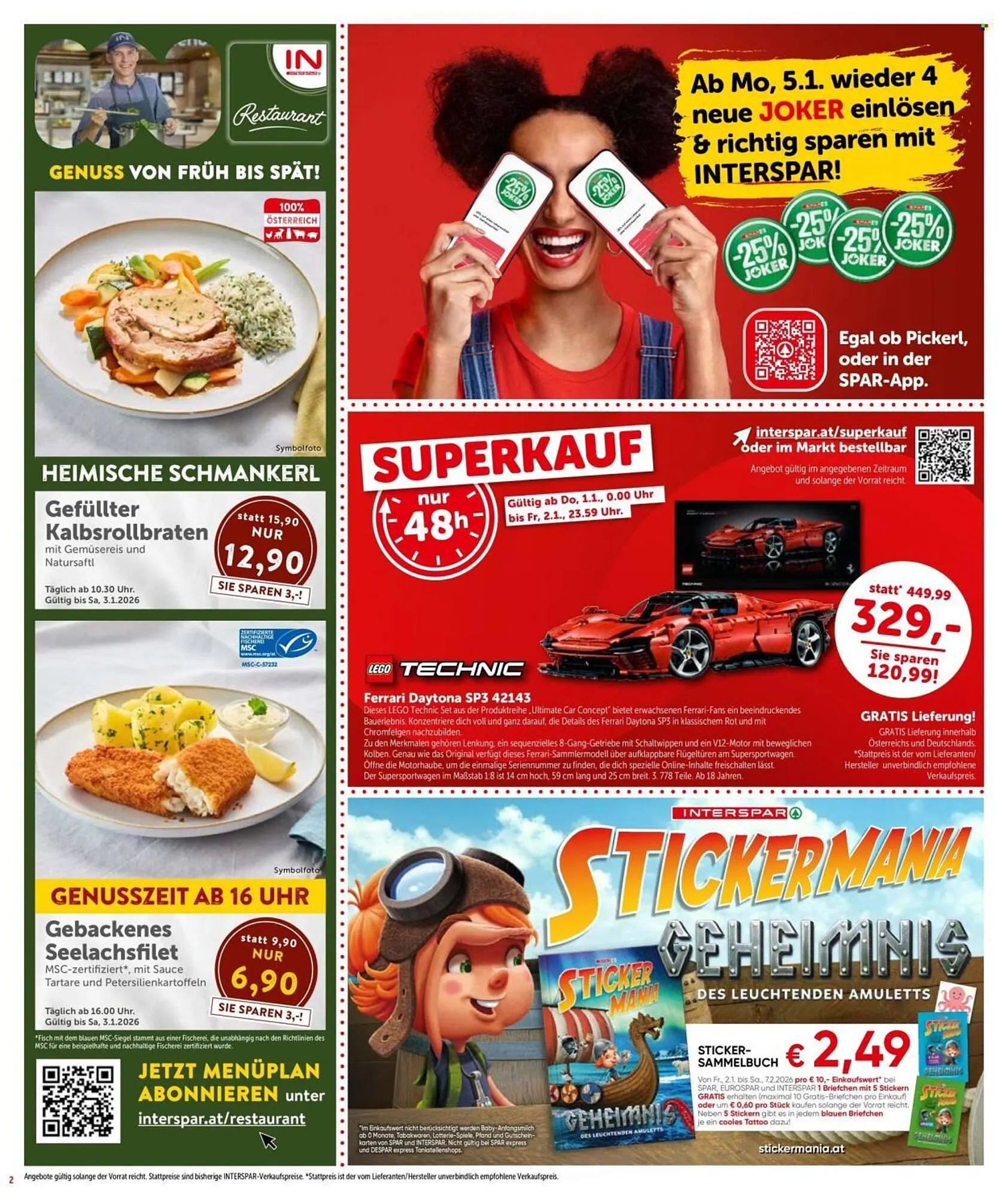 Interspar Flugblatt von 2. Jänner bis 14. Jänner 2026 - Flugblätt seite 2