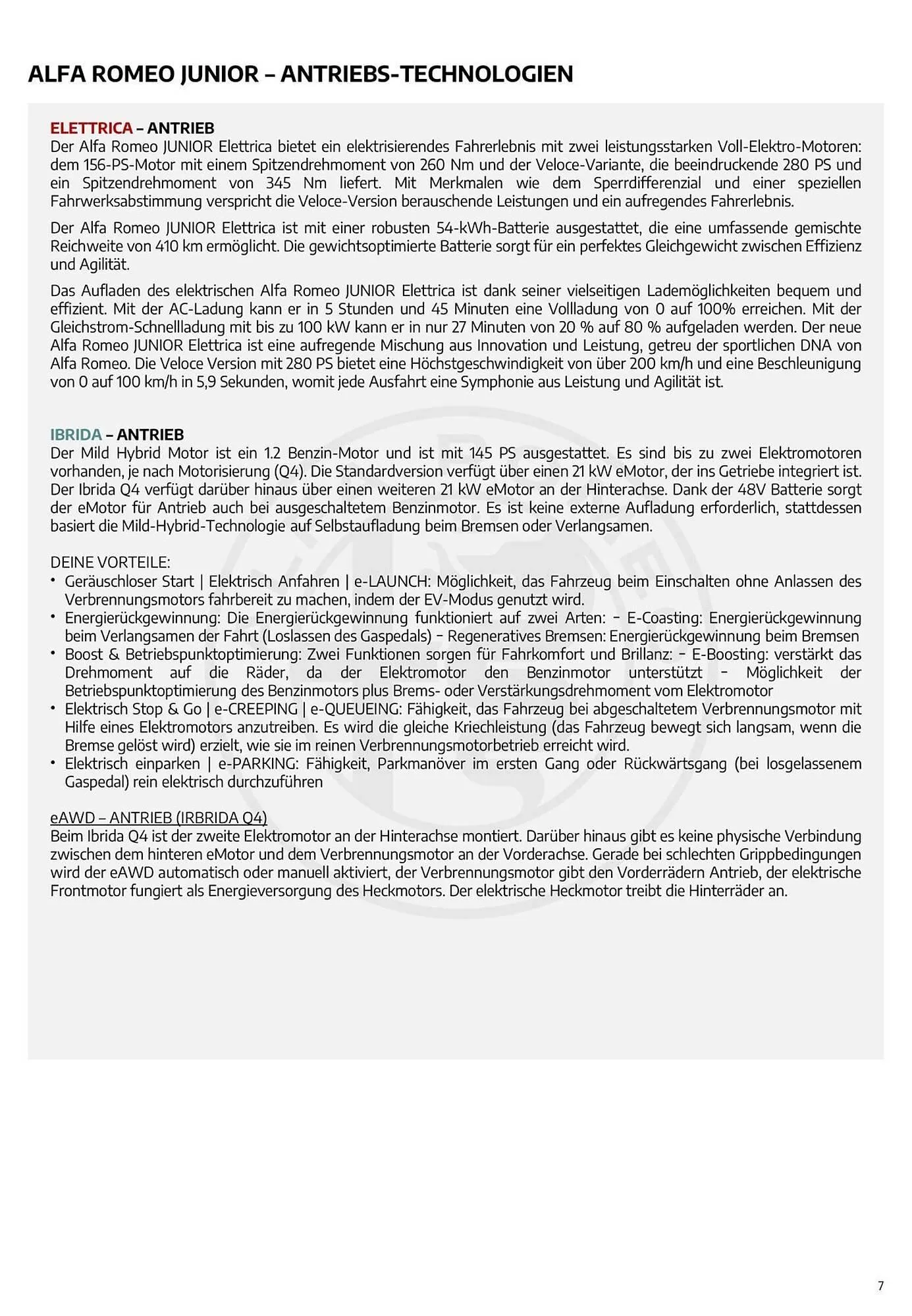 Alfa Romeo Flugblatt von 12. Jänner bis 28. Juli 2026 - Flugblätt seite  7