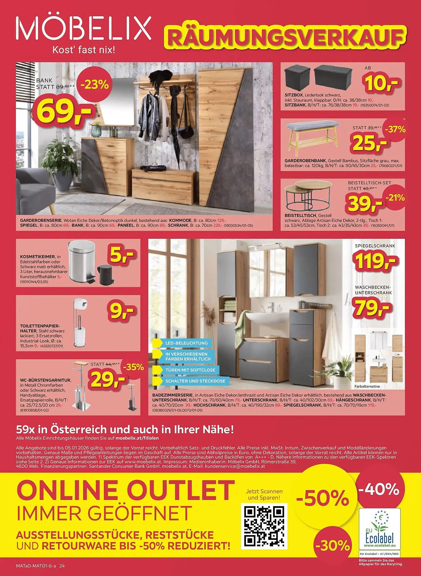 Möbelix Prospekt von 22. Dezember bis 5. Jänner 2026 - Flugblätt seite 24