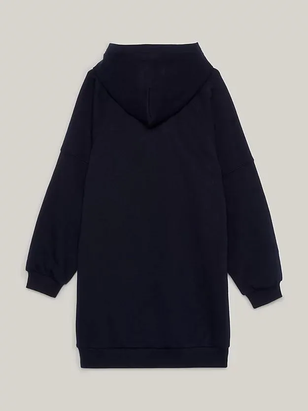Varsity Oversized Fit Hoodie-Kleid mit Wappen