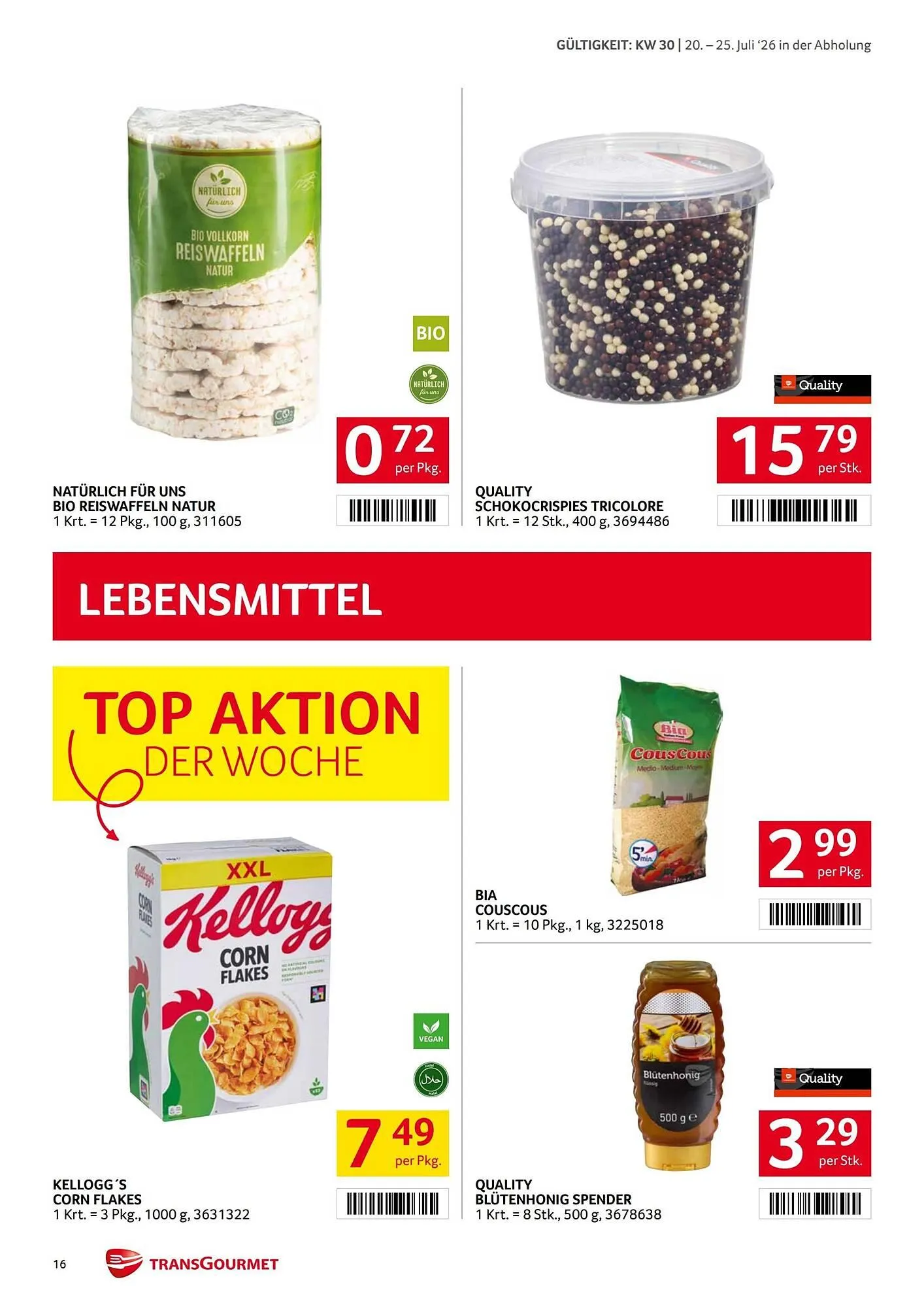 Transgourmet Flugblatt von 20. Juli bis 25. Juli 2026 - Flugblätt seite  15
