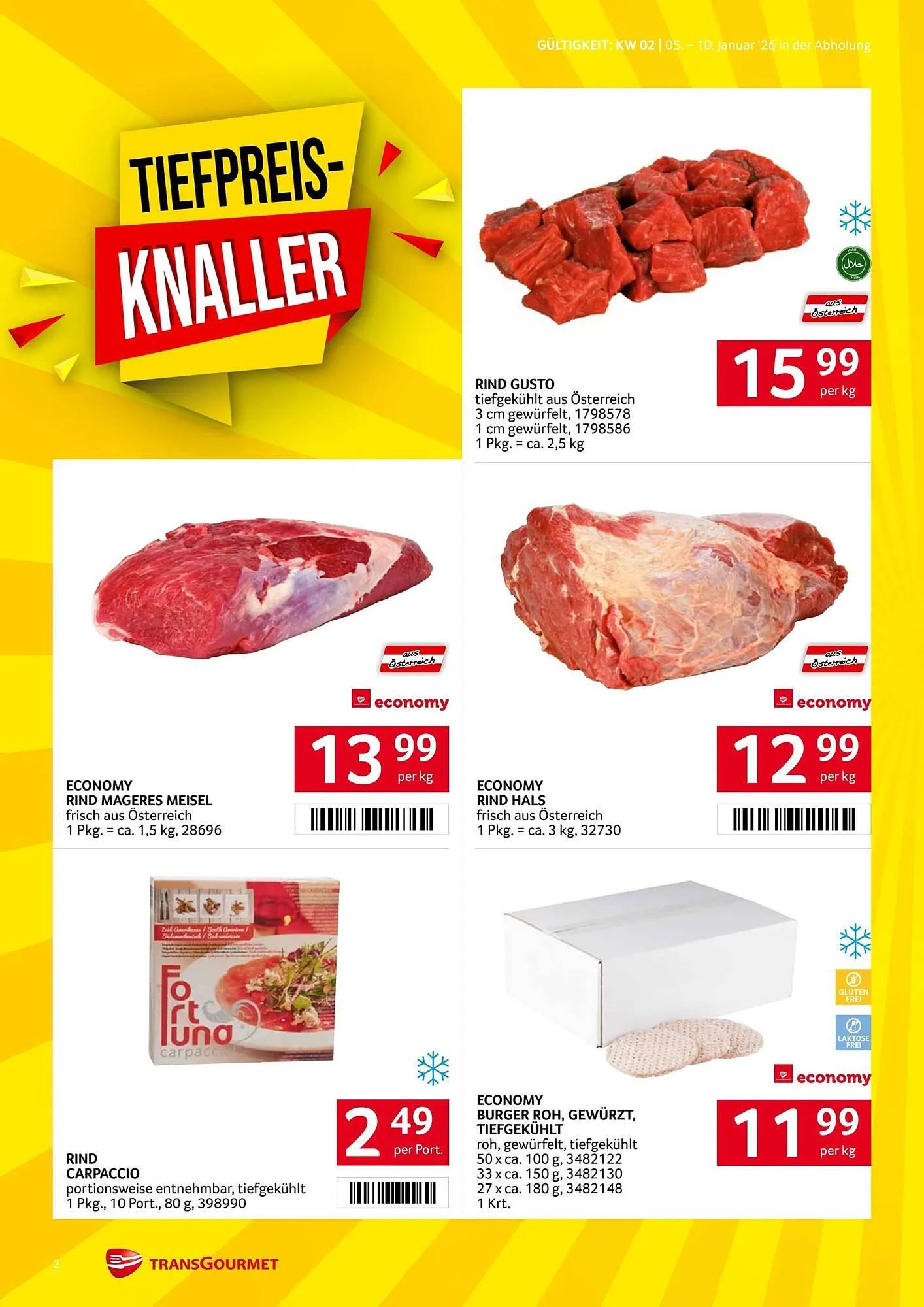 Transgourmet Flugblatt von 5. Jänner bis 10. Jänner 2026 - Flugblätt seite 2