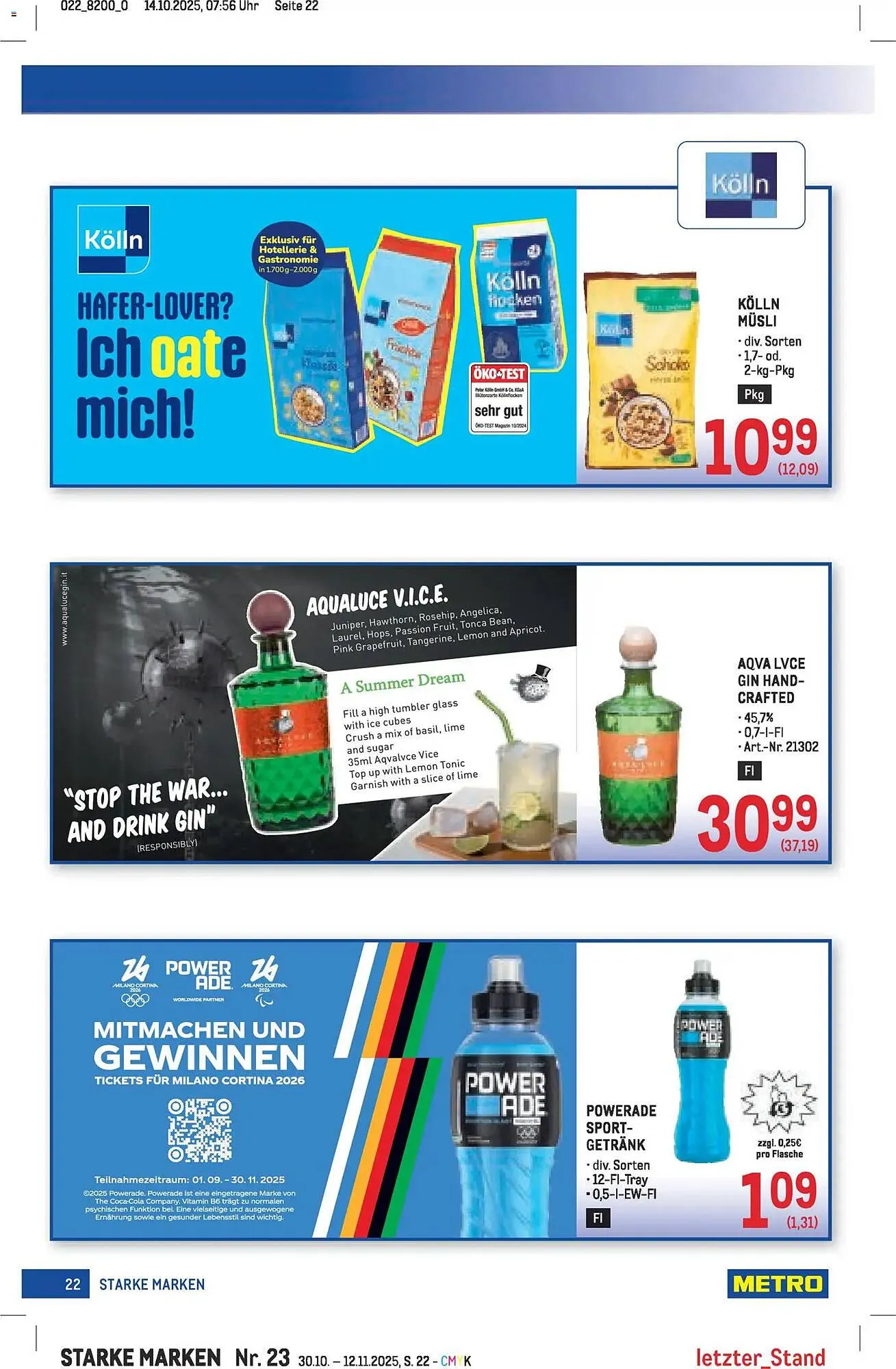 Metro Flugblatt von 30. Oktober bis 12. November 2025 - Flugblätt seite 22