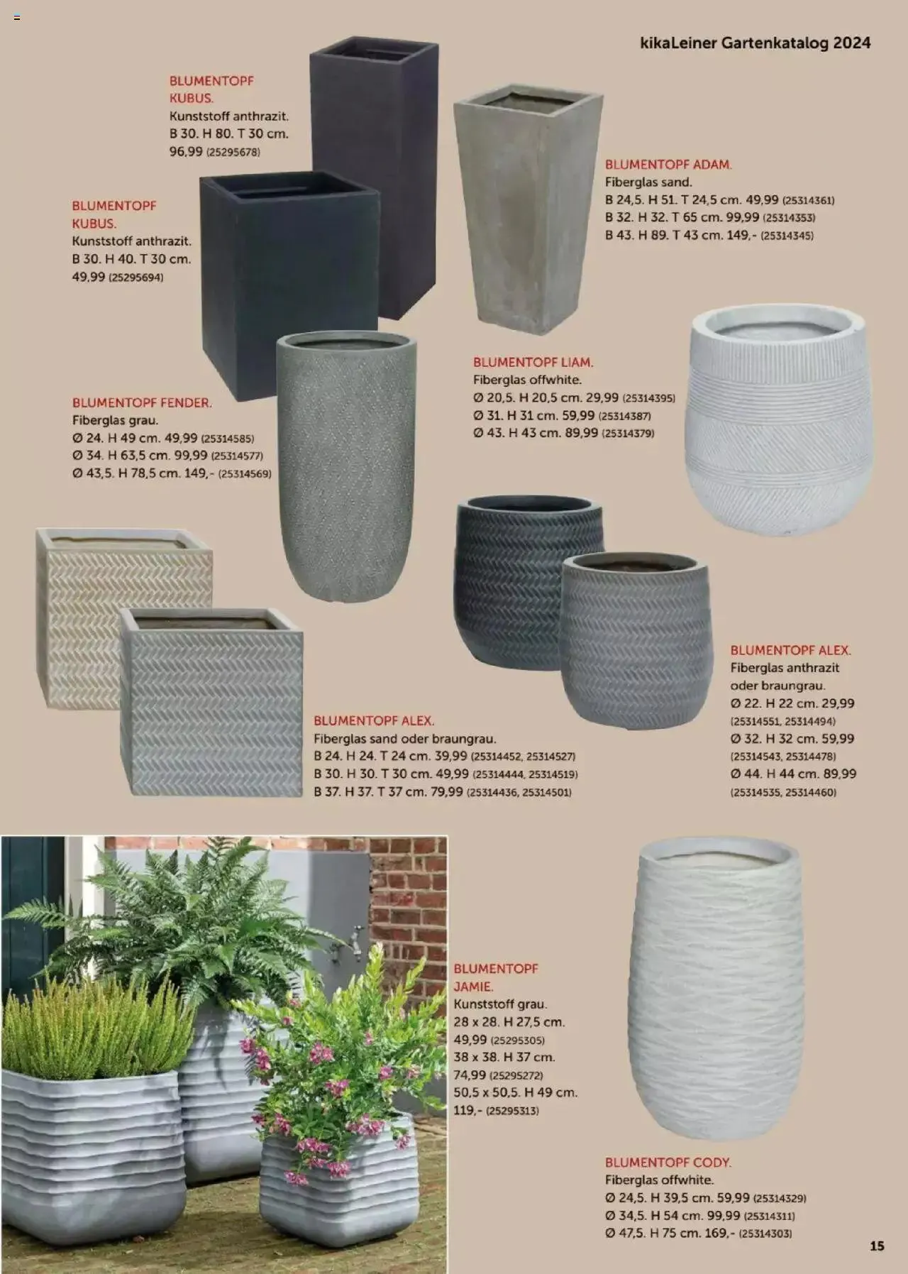 Leiner Garten Katalog 2024 von 4. März bis 30. September 2024 - Flugblätt seite  15
