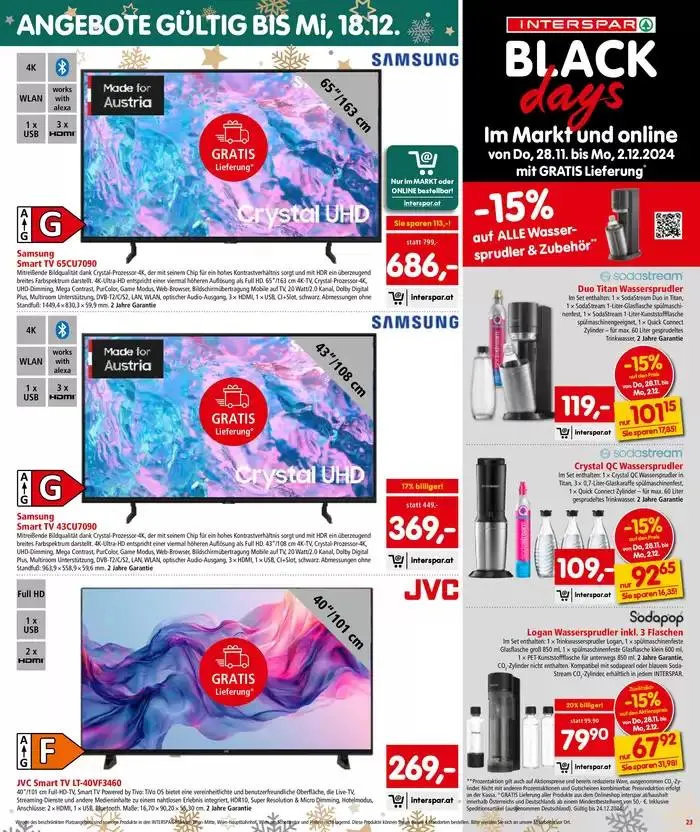 Interspar flugblatt von 29. November bis 13. Dezember 2024 - Flugblätt seite  23