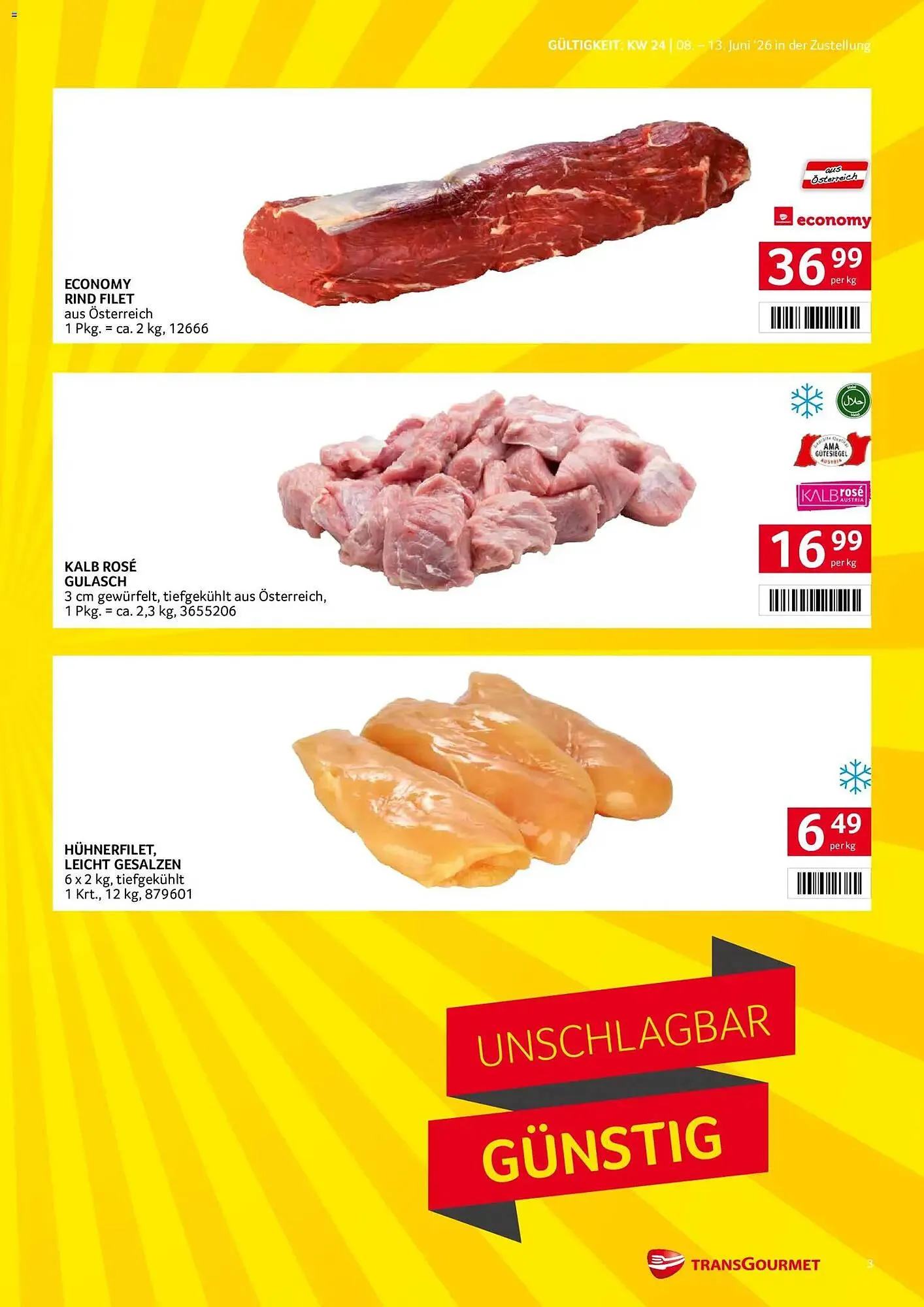 Transgourmet Flugblatt von 8. Juni bis 13. Juni 2026 - Flugblätt seite  3