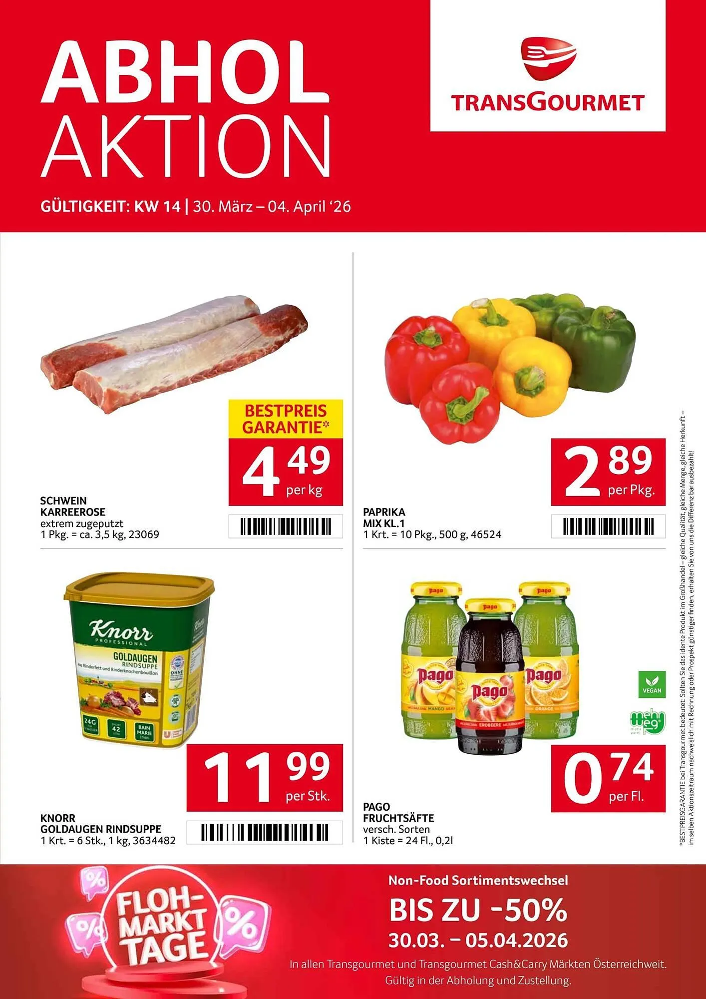 Transgourmet Flugblatt von 30. März bis 4. April 2026 - Flugblätt seite  1