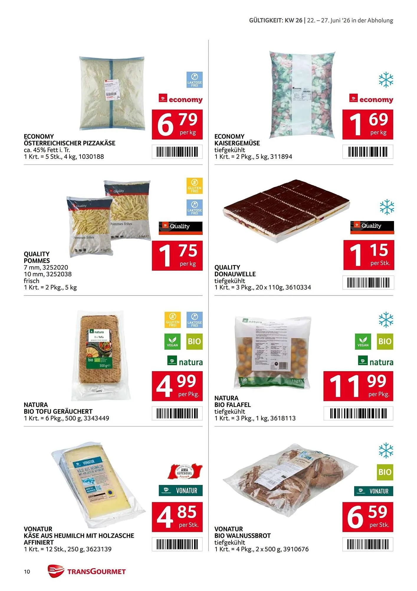 Transgourmet Flugblatt von 22. Juni bis 27. Juni 2026 - Flugblätt seite 10