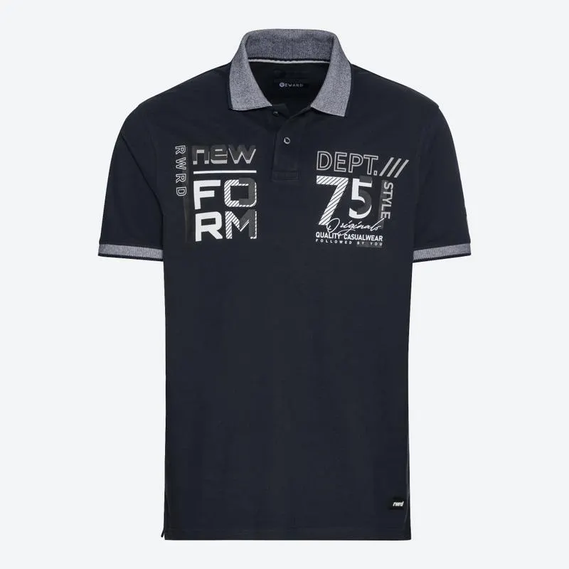 Herren-Poloshirt mit Brust-Aufdruck