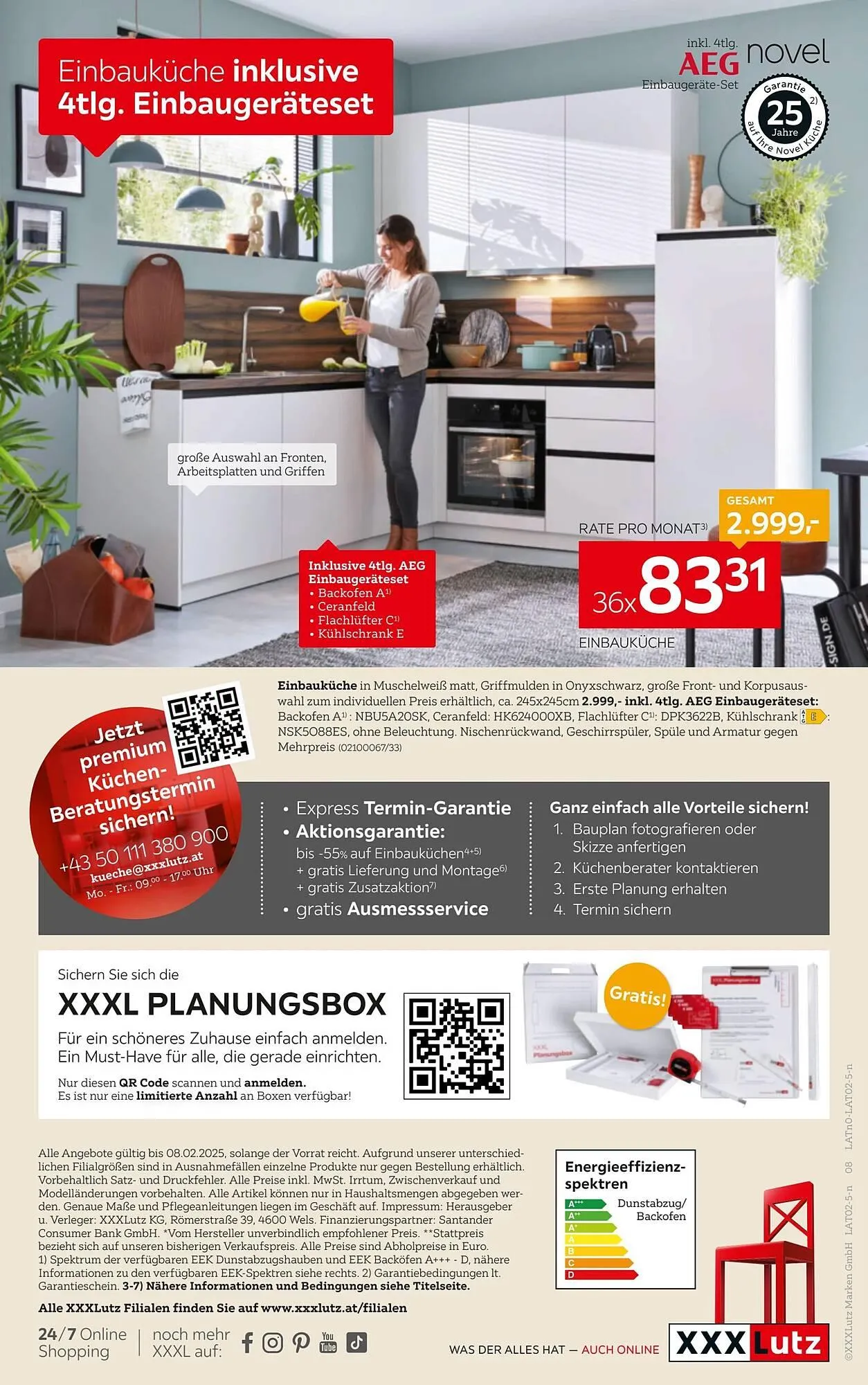 XXXLutz Flugblatt von 27. Jänner bis 9. Februar 2025 - Flugblätt seite  8