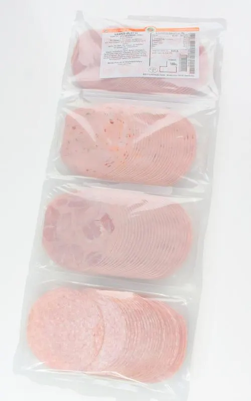 Wurst-Platte geschnitten