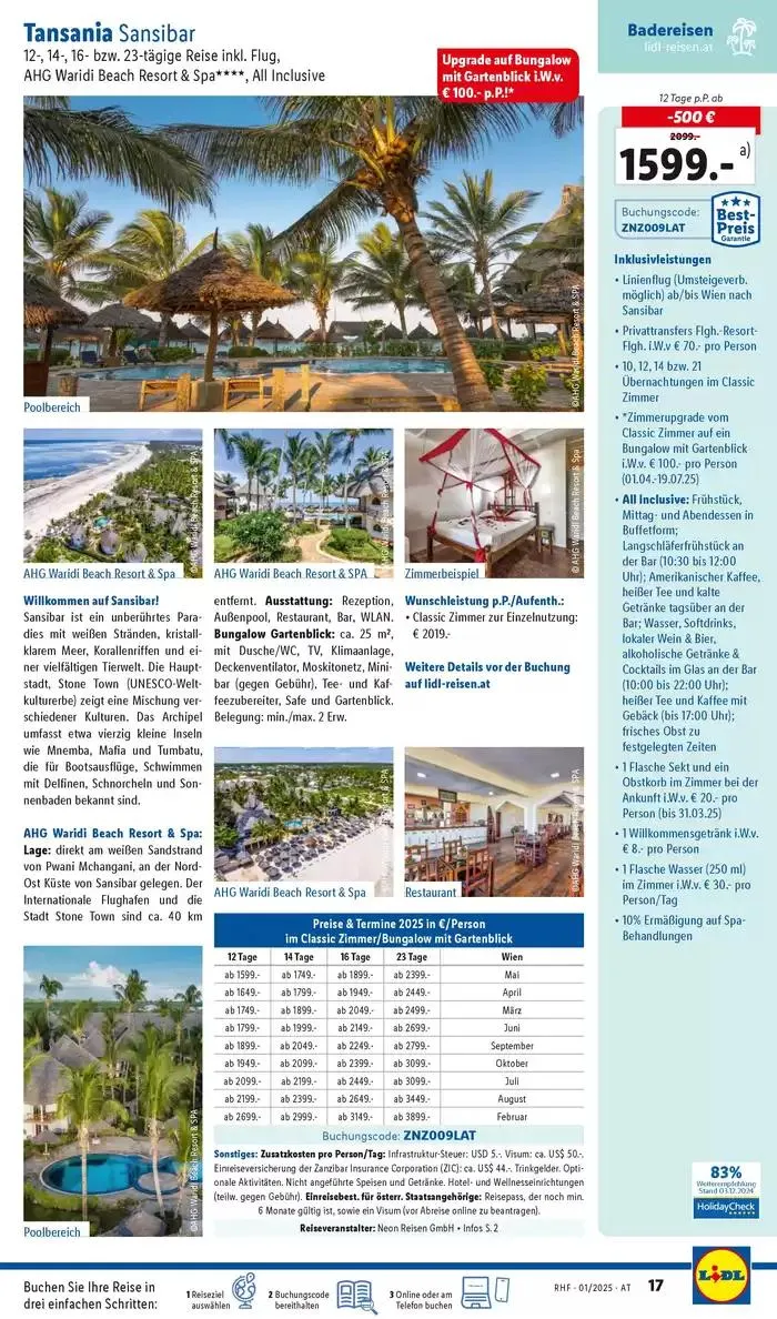 Aktuelle Reiseprospekte Hauptprospekt Jänner von 30. Dezember bis 31. Jänner 2025 - Flugblätt seite 17