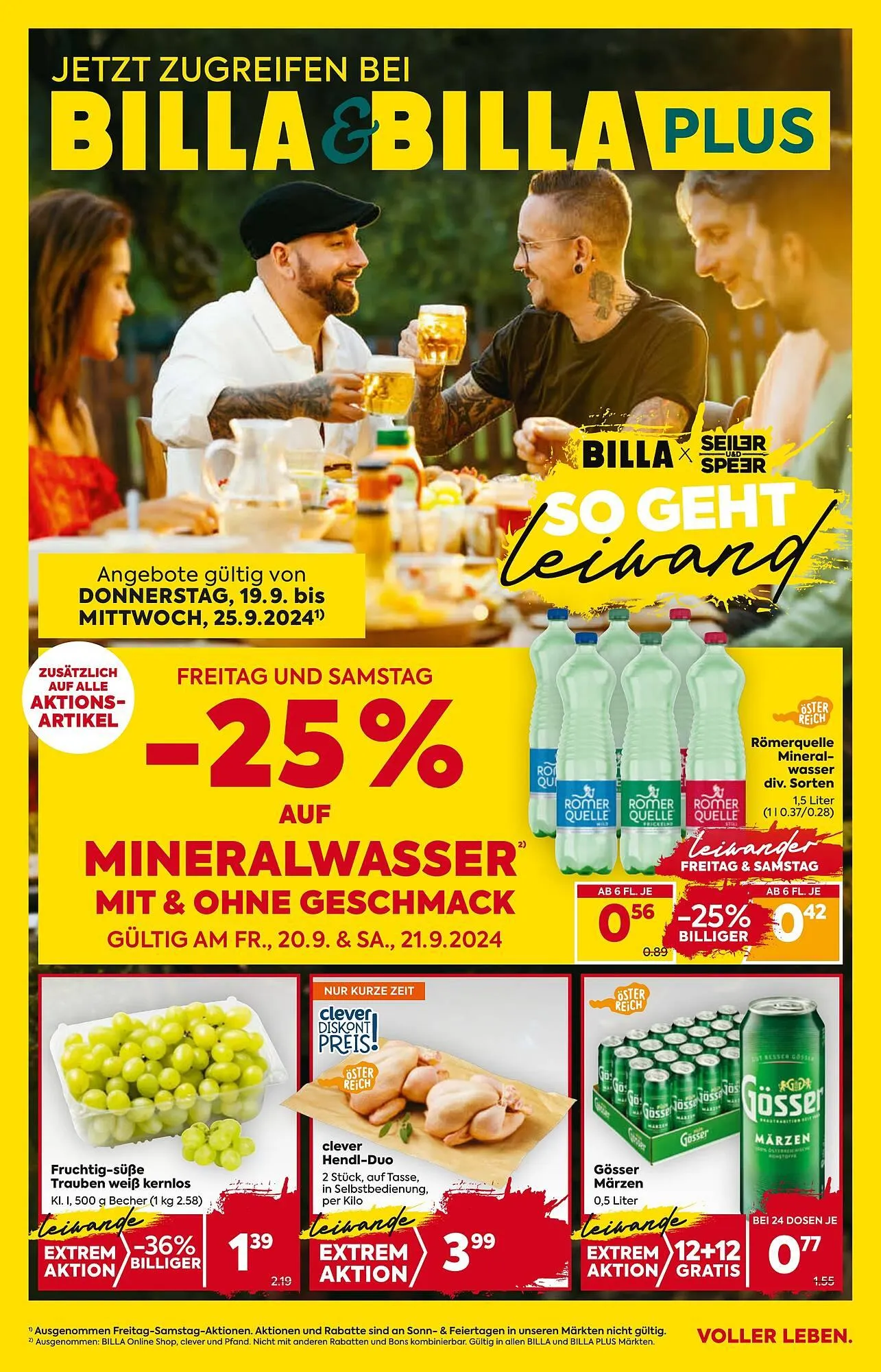 Billa Corso Flugblatt von 19. September bis 25. September 2024 - Flugblätt seite  1