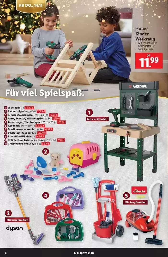 Sonderflyer Spielwarenkatalog von 4. November bis 14. Dezember 2024 - Flugblätt seite 8