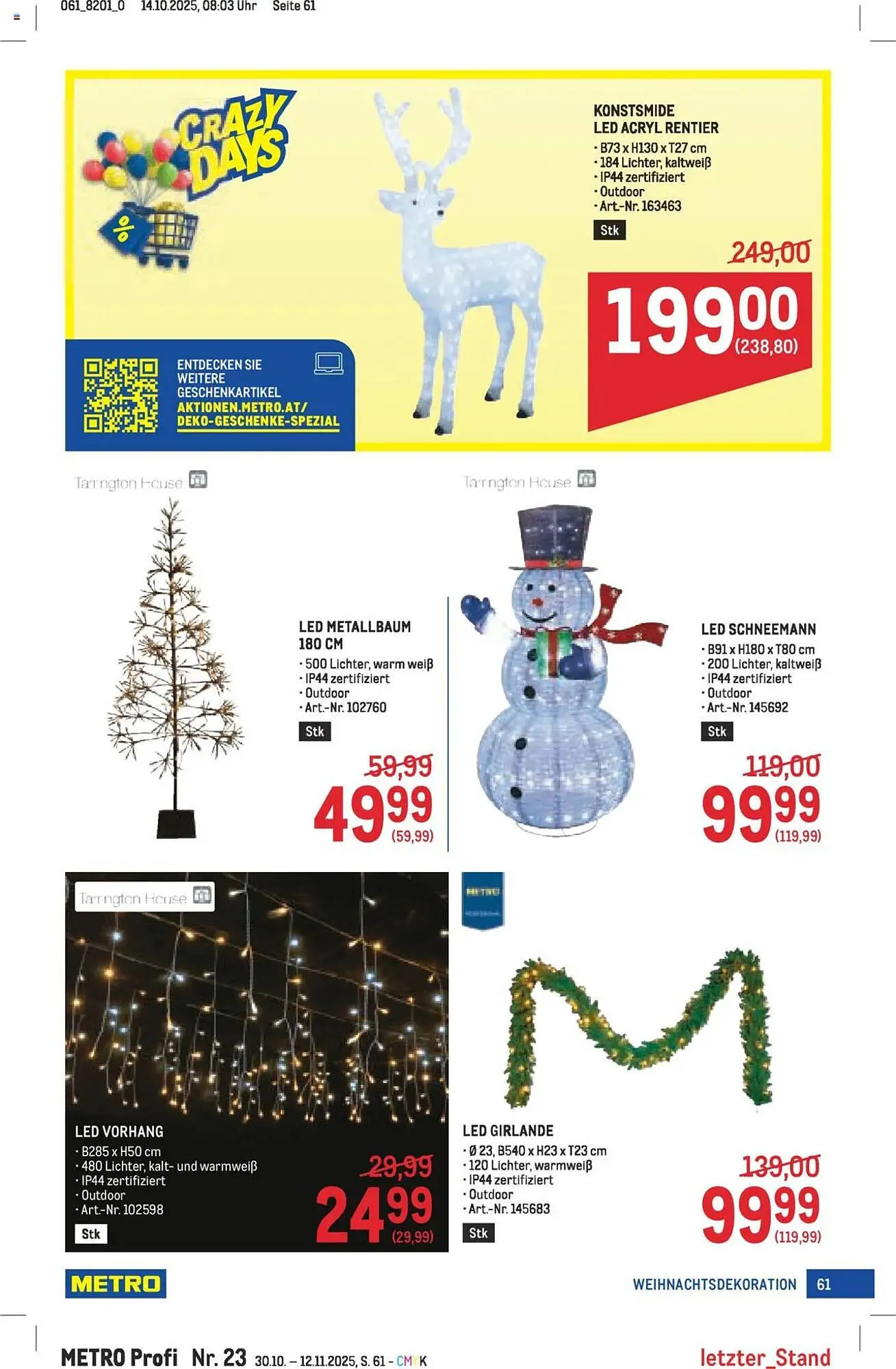 Metro Flugblatt von 30. Oktober bis 12. November 2025 - Flugblätt seite 61