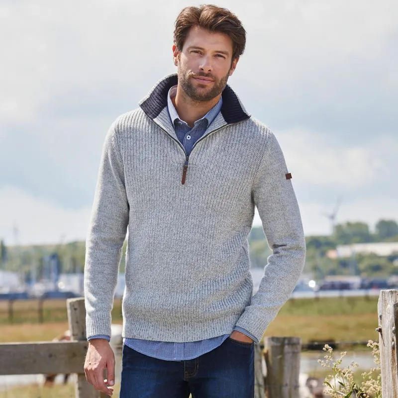 Herren-Pullover mit Troyer-Kragen
