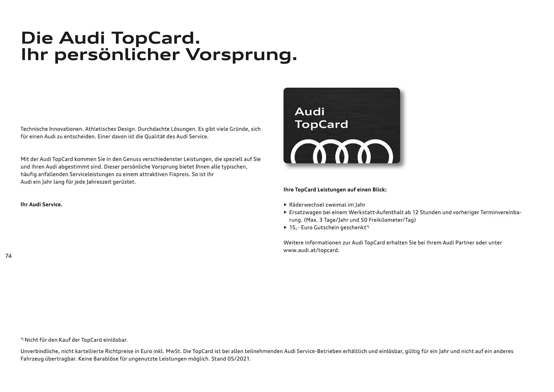 Audi Flugblatt von 20. November bis 22. Juli 2026 - Flugblätt seite  76