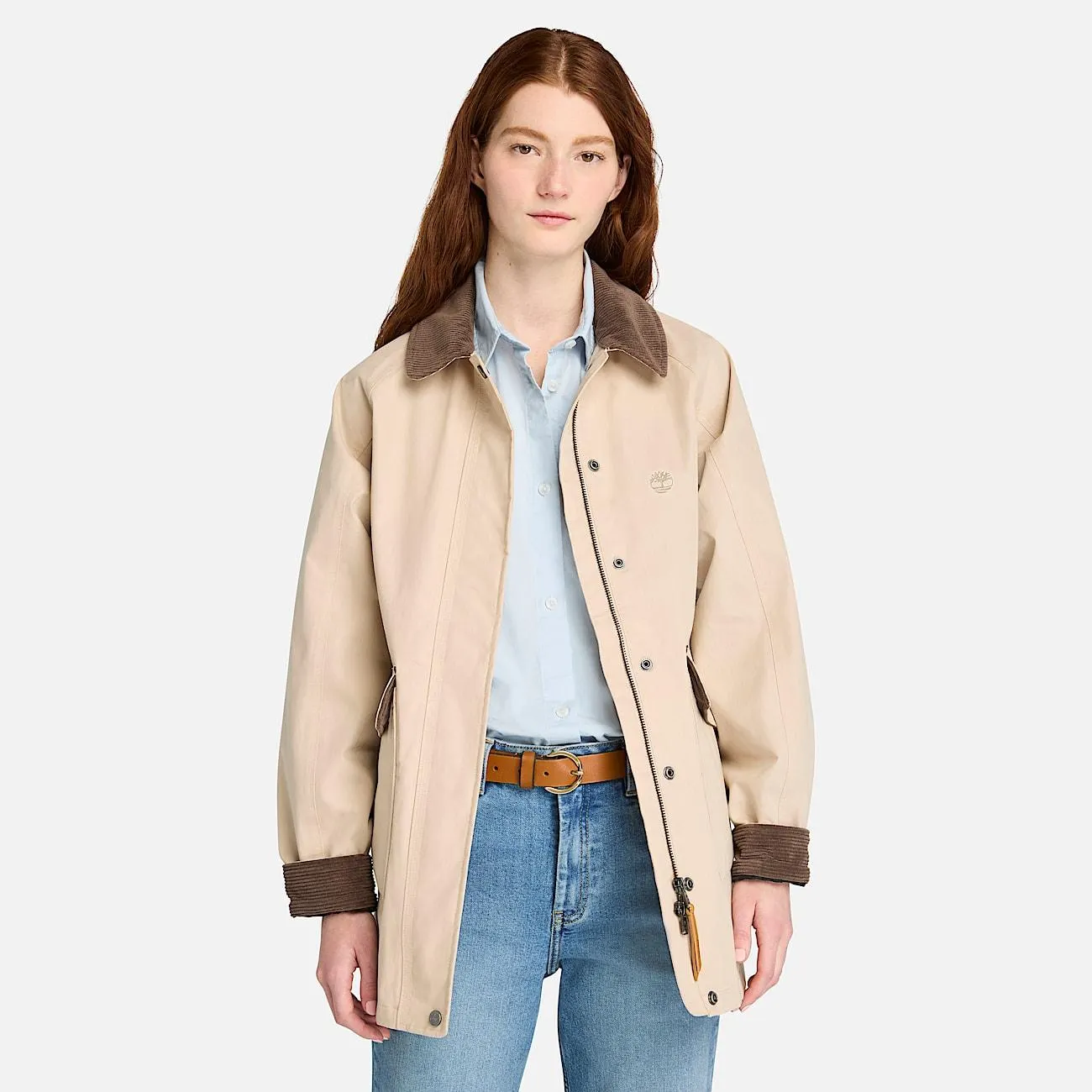 Wasserdichte Wenham Barn-Jacke für Damen in Beige