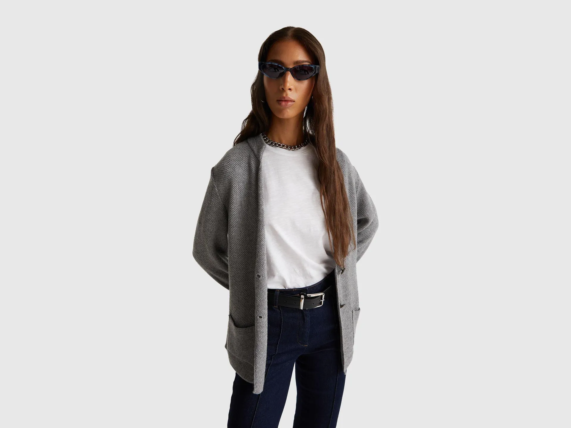 Strickjacke aus Woll- und Kaschmirmischung