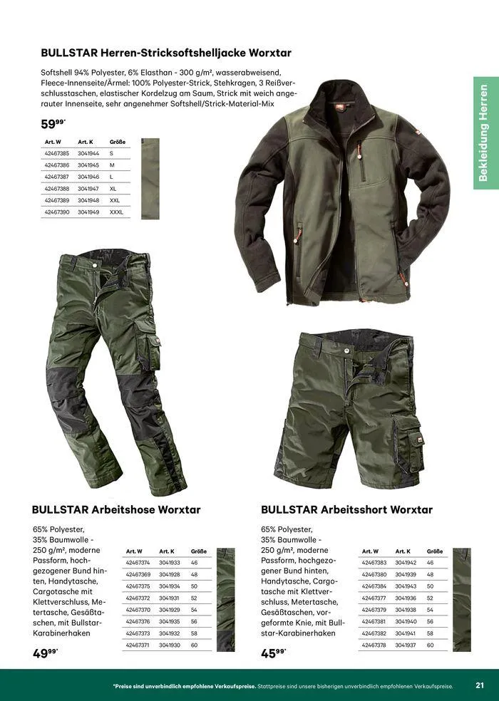 Katalog Bekleidung 2024 von 17. Mai bis 26. Mai 2024 - Flugblätt seite  21