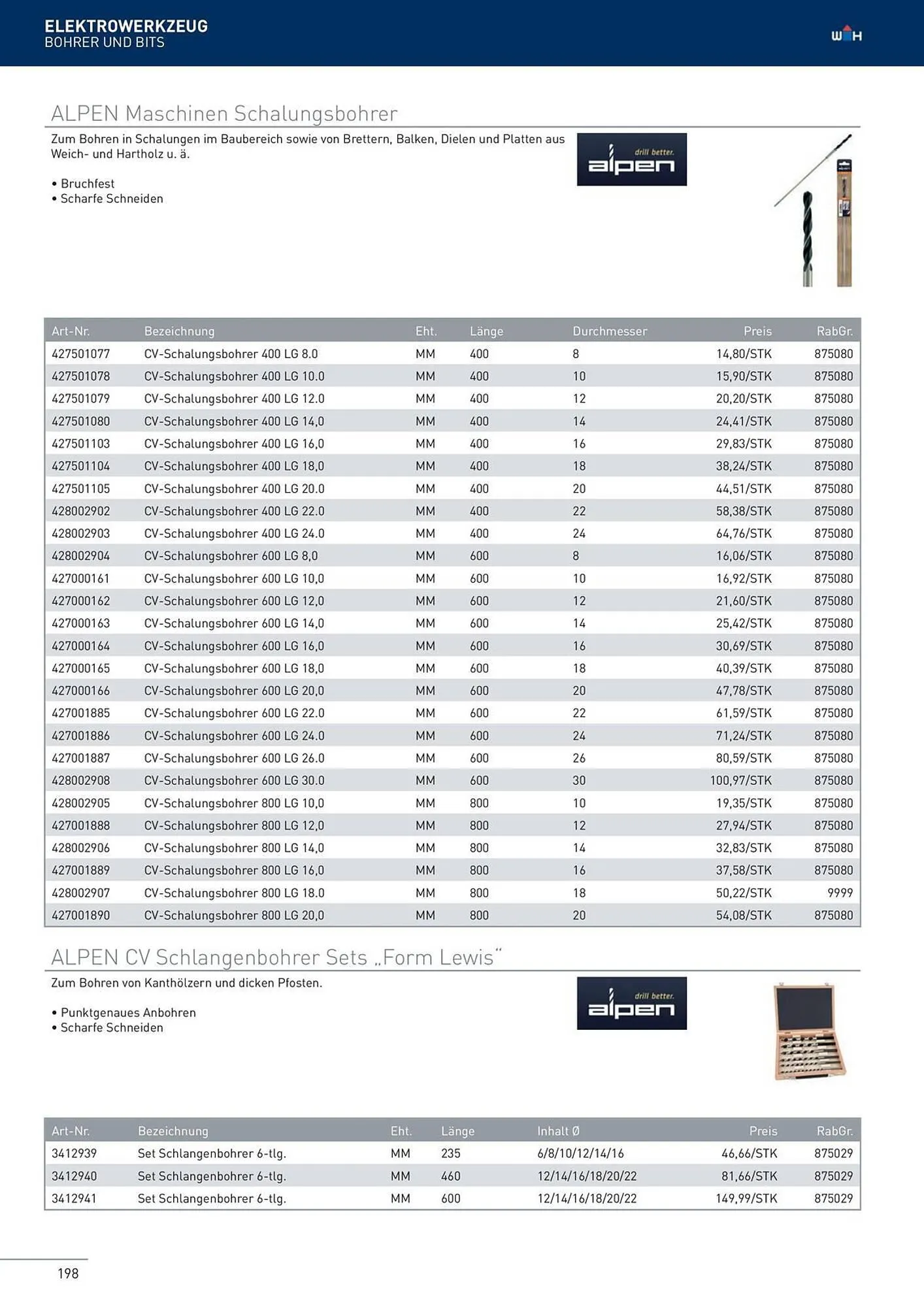 Würth Flugblatt von 22. Februar bis 31. Dezember 2024 - Flugblätt seite  198