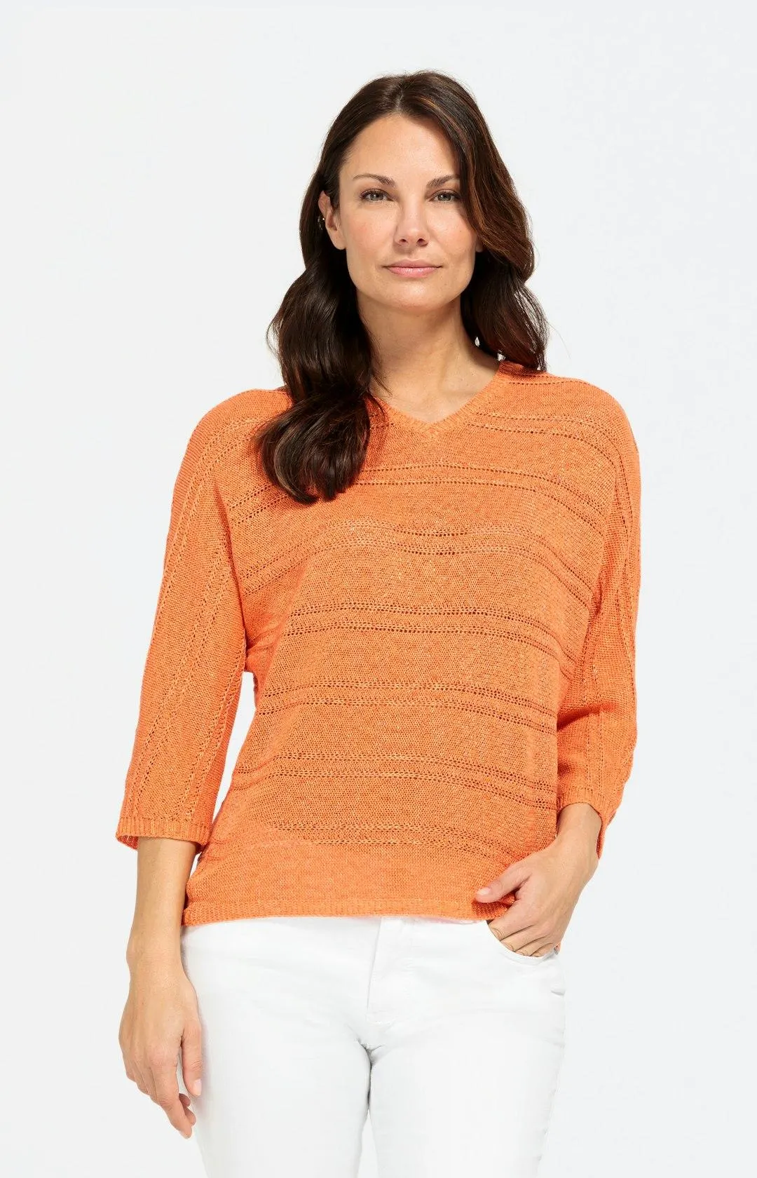 Pullover mit 3/4-Fledermausärmel