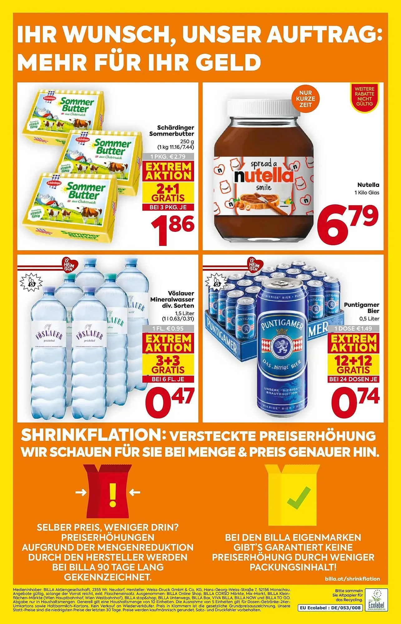 Billa Flugblatt von 15. Jänner bis 21. Jänner 2026 - Flugblätt seite 20