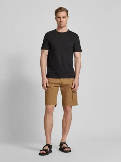 T-Shirt in Melange-Optik in black