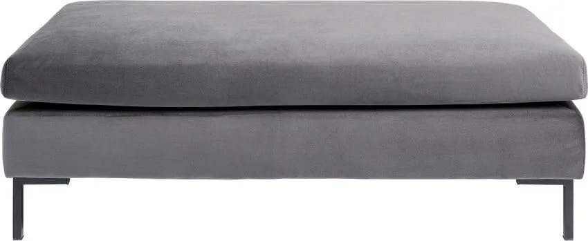 Hocker Gianni Velvet Grau Schwarz