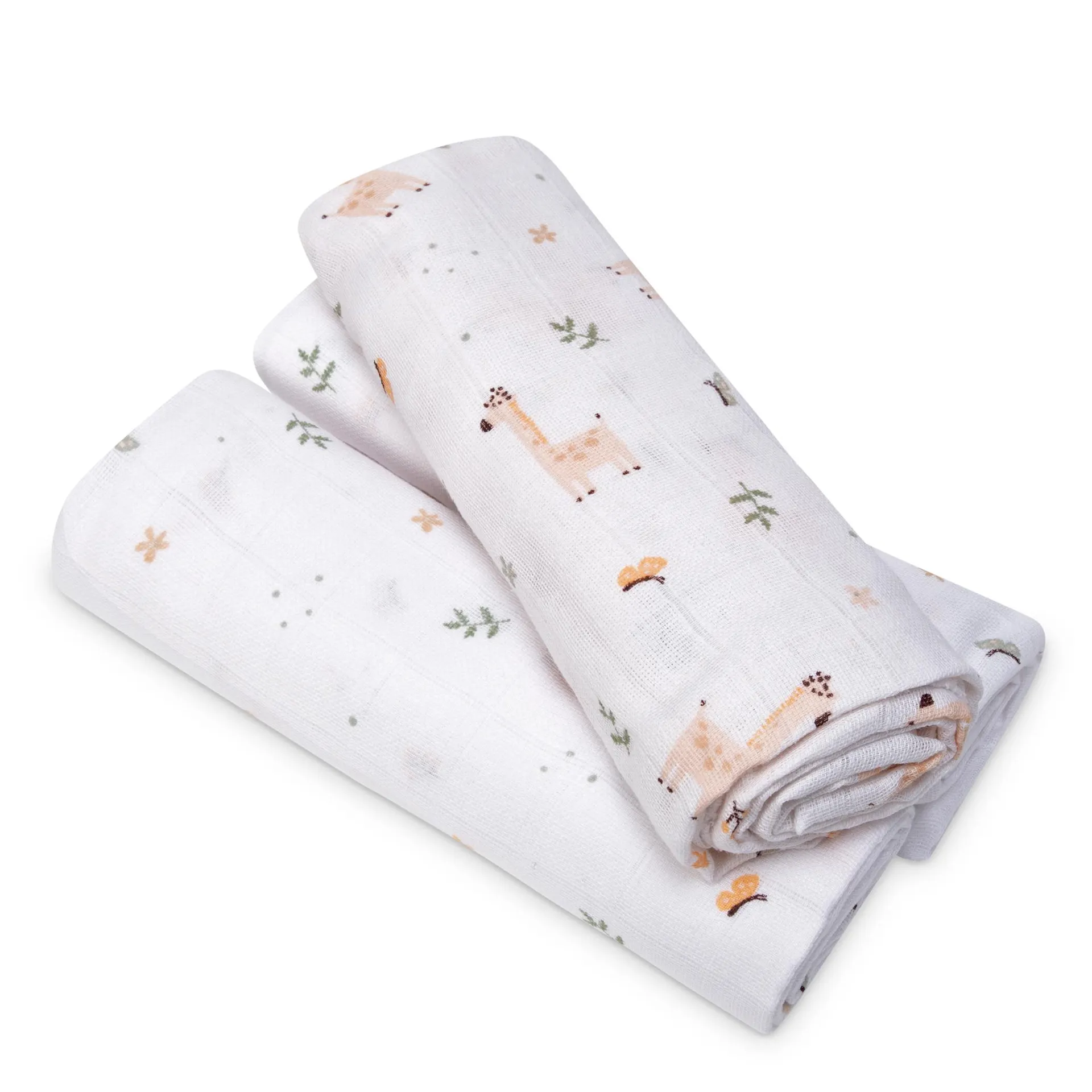 3er Set Mullwindeln Giraffe 80 x 80 cm