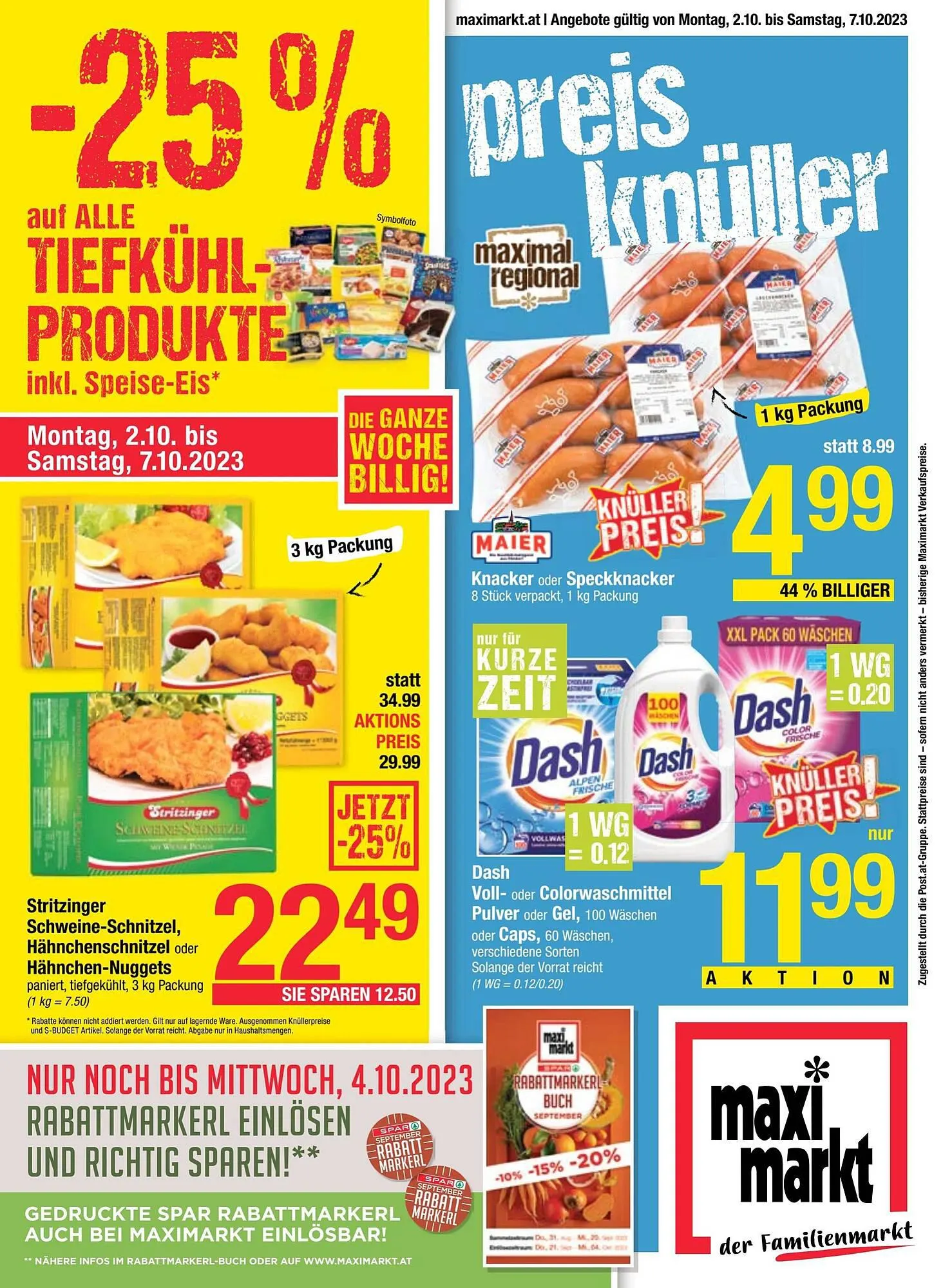 Maximarkt Flugblatt von 1. Oktober bis 7. Oktober 2023 - Flugblätt seite 1