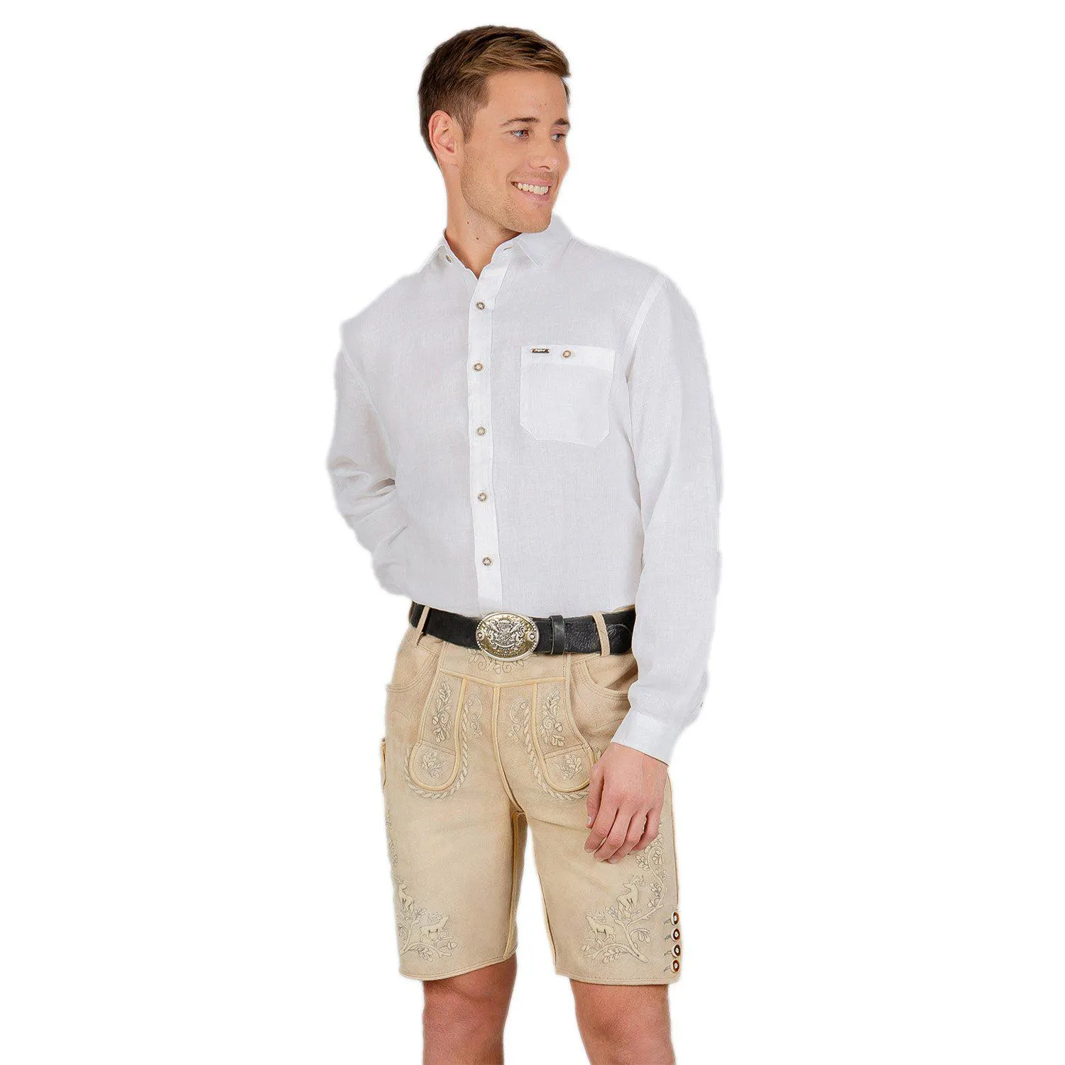 Herren Leinenhemd “Vincent”, Weiß