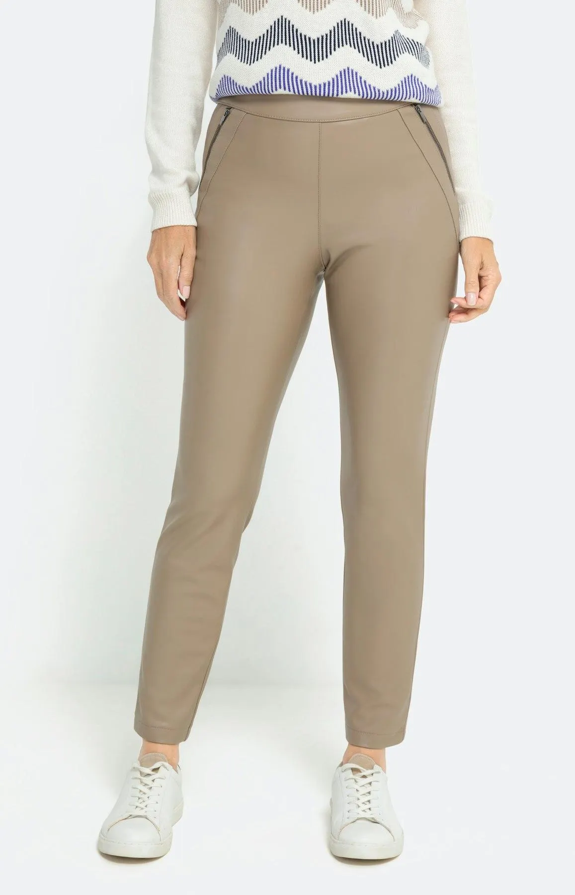 Bengalin in Lederoptik, taupe