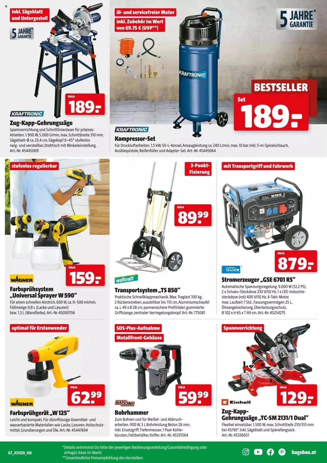 Hagebau Flugblatt von 17. August bis 26. August 2023 - Flugblätt seite 7