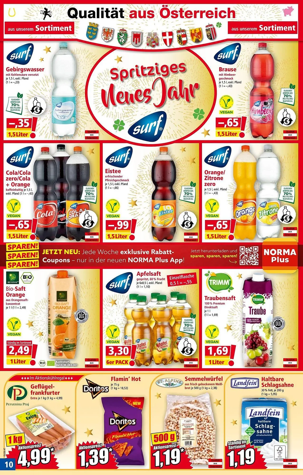 Norma Prospekt von 29. Dezember bis 4. Jänner 2026 - Flugblätt seite  10