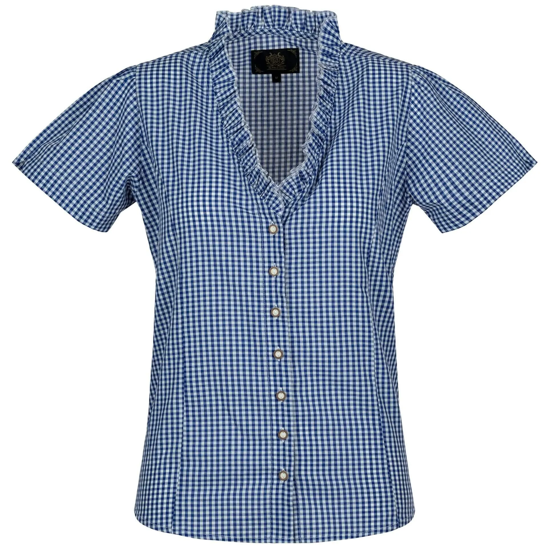 Damen Bluse "Chiemgau" Kurzarm, Blau