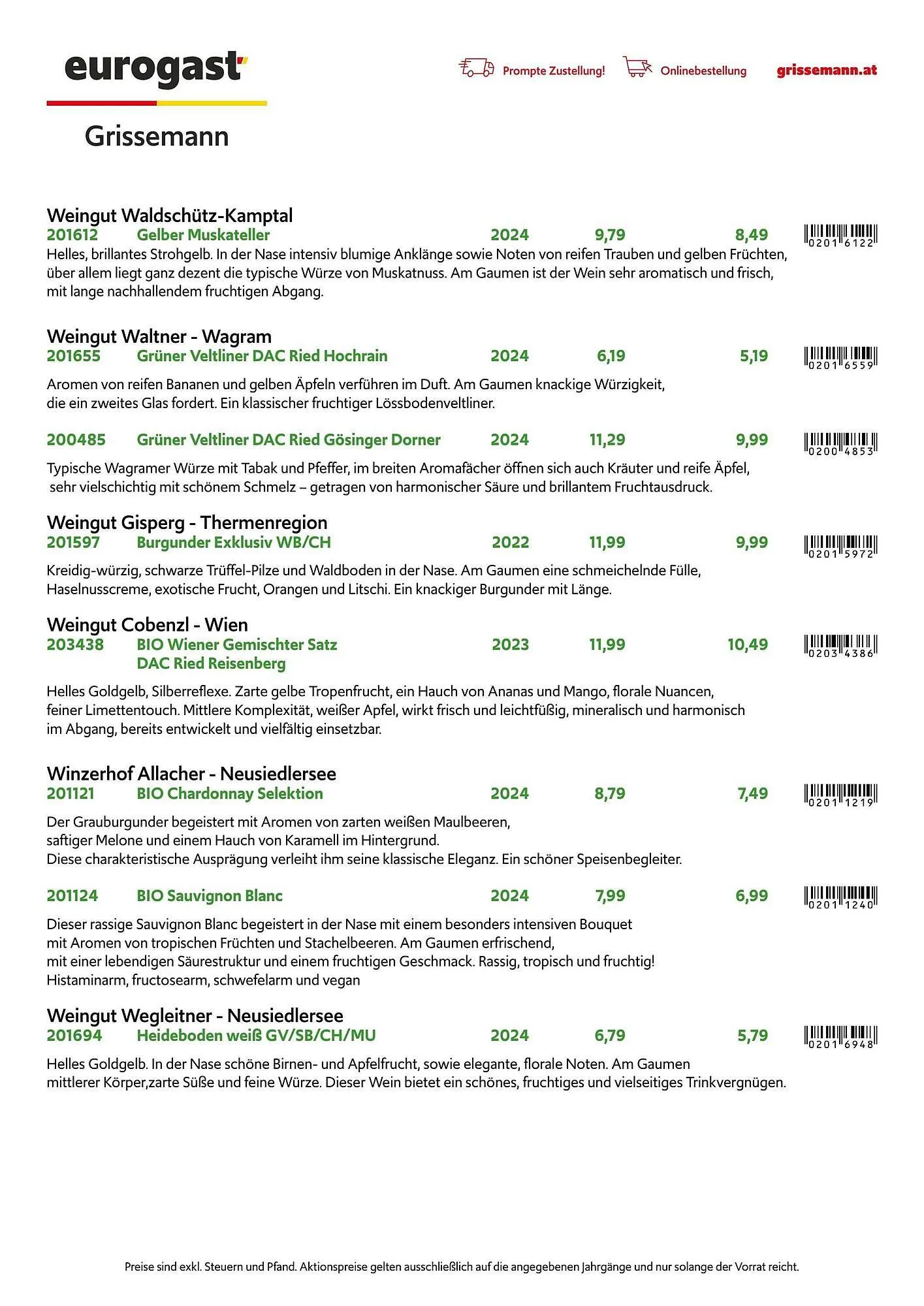 Eurogast Grissemann Flugblatt von 1. April bis 30. April 2026 - Flugblätt seite  2