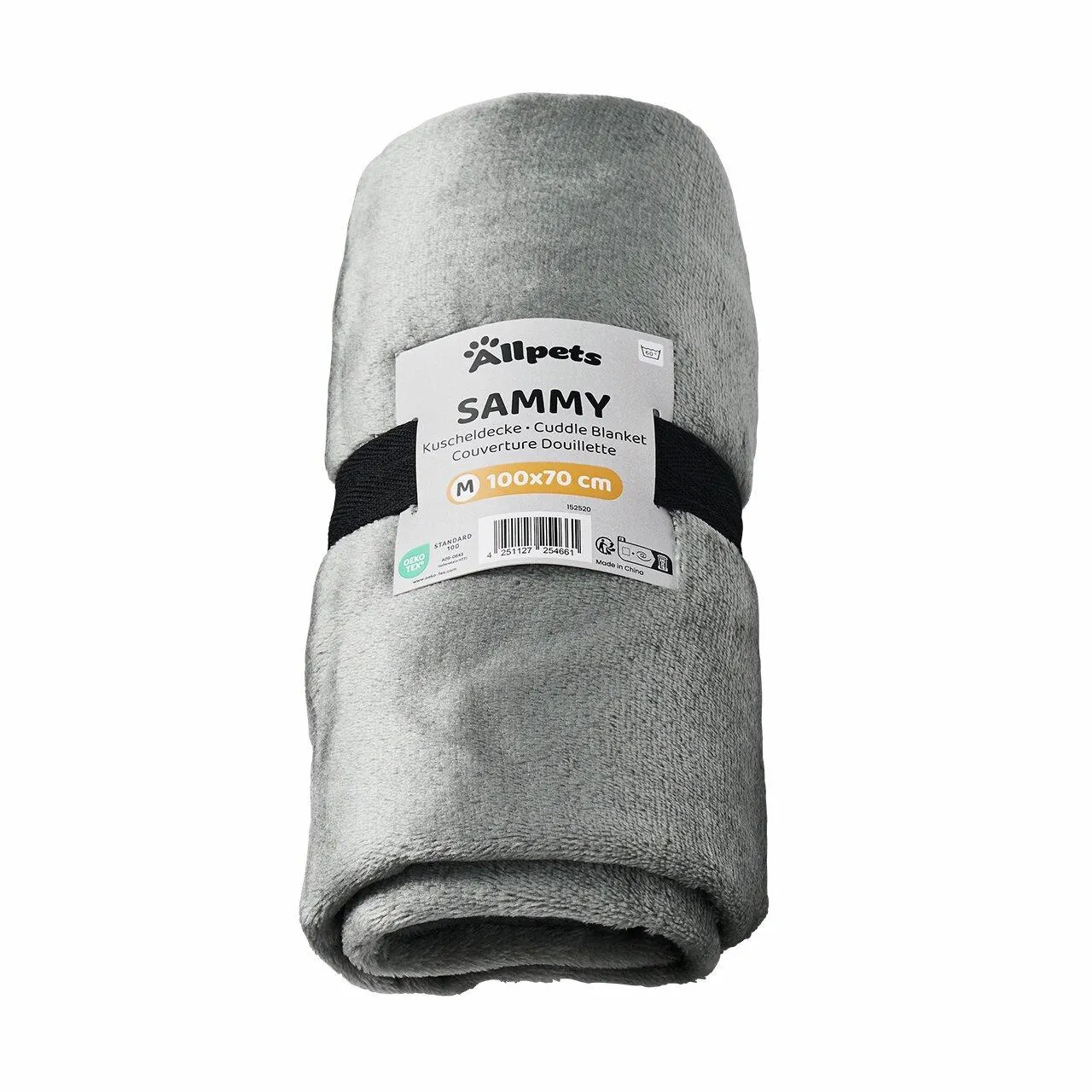Allpets Kuscheldecke Sammy M 100 x 70 cm grau