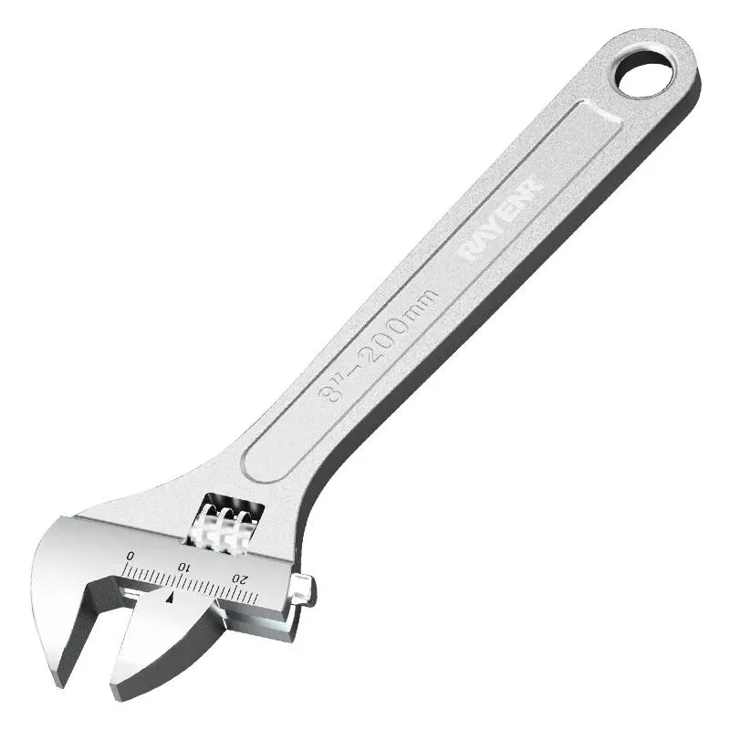 RAYENR Adjustable Wrench Large Openin long Handle Universal Spanner Carbon Steel Mechanical Workshop Hand Repair Tools