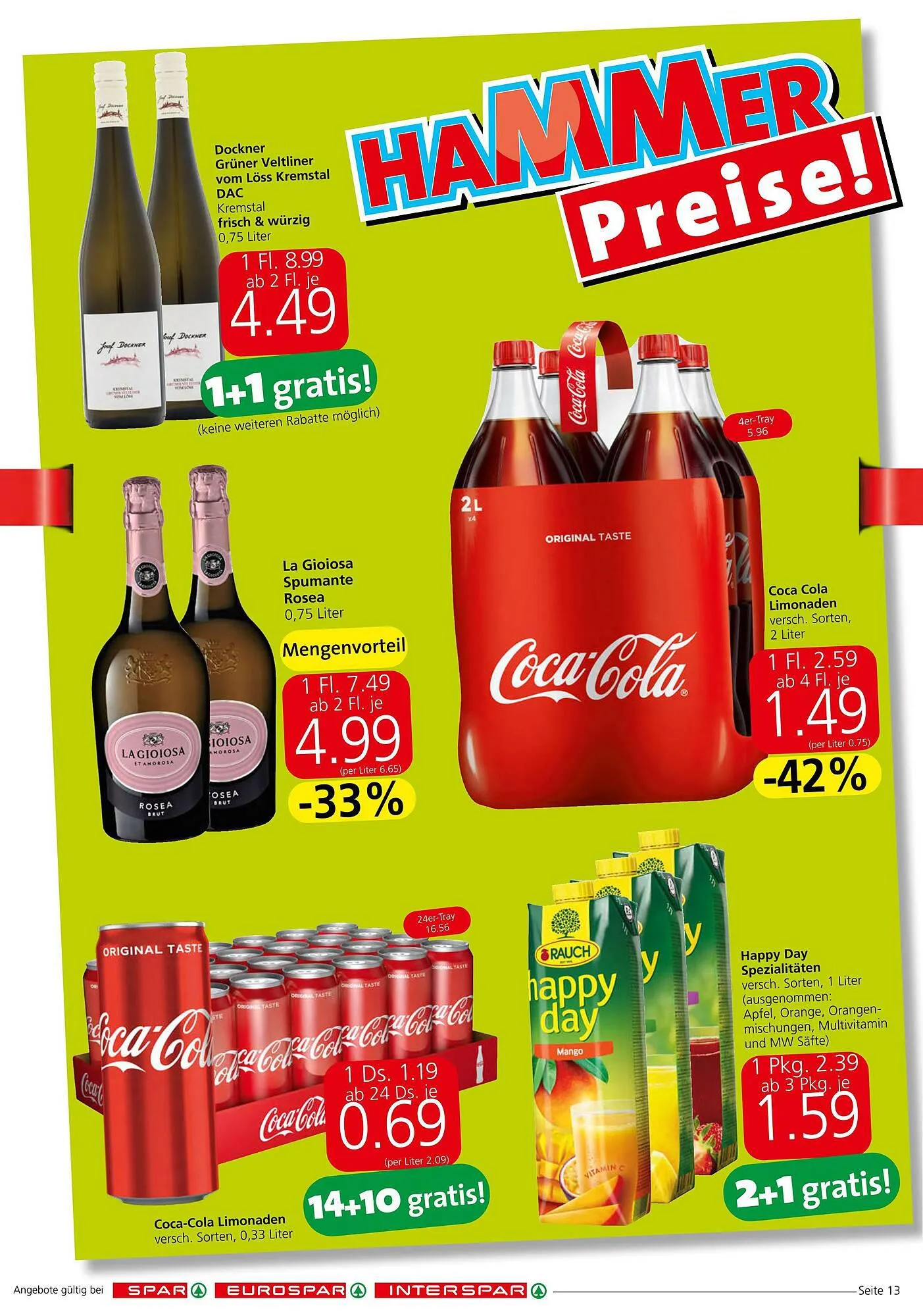 Spar Flugblatt von 14. September bis 27. September 2023 - Flugblätt seite 13