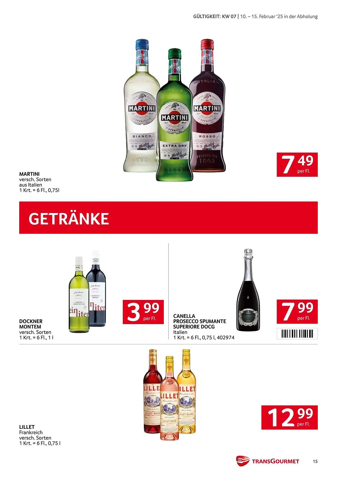 Transgourmet Flugblatt von 10. Februar bis 16. Februar 2025 - Flugblätt seite  15