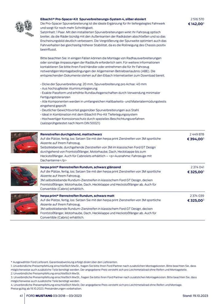 FORD MUSTANG von 2. November bis 2. November 2024 - Flugblätt seite 41