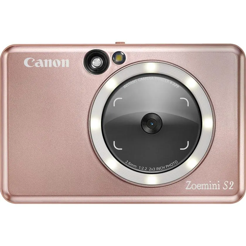 Canon Zoemini S2 Sofortbildkamera mit Mini-Farbfotodrucker, Roségold
